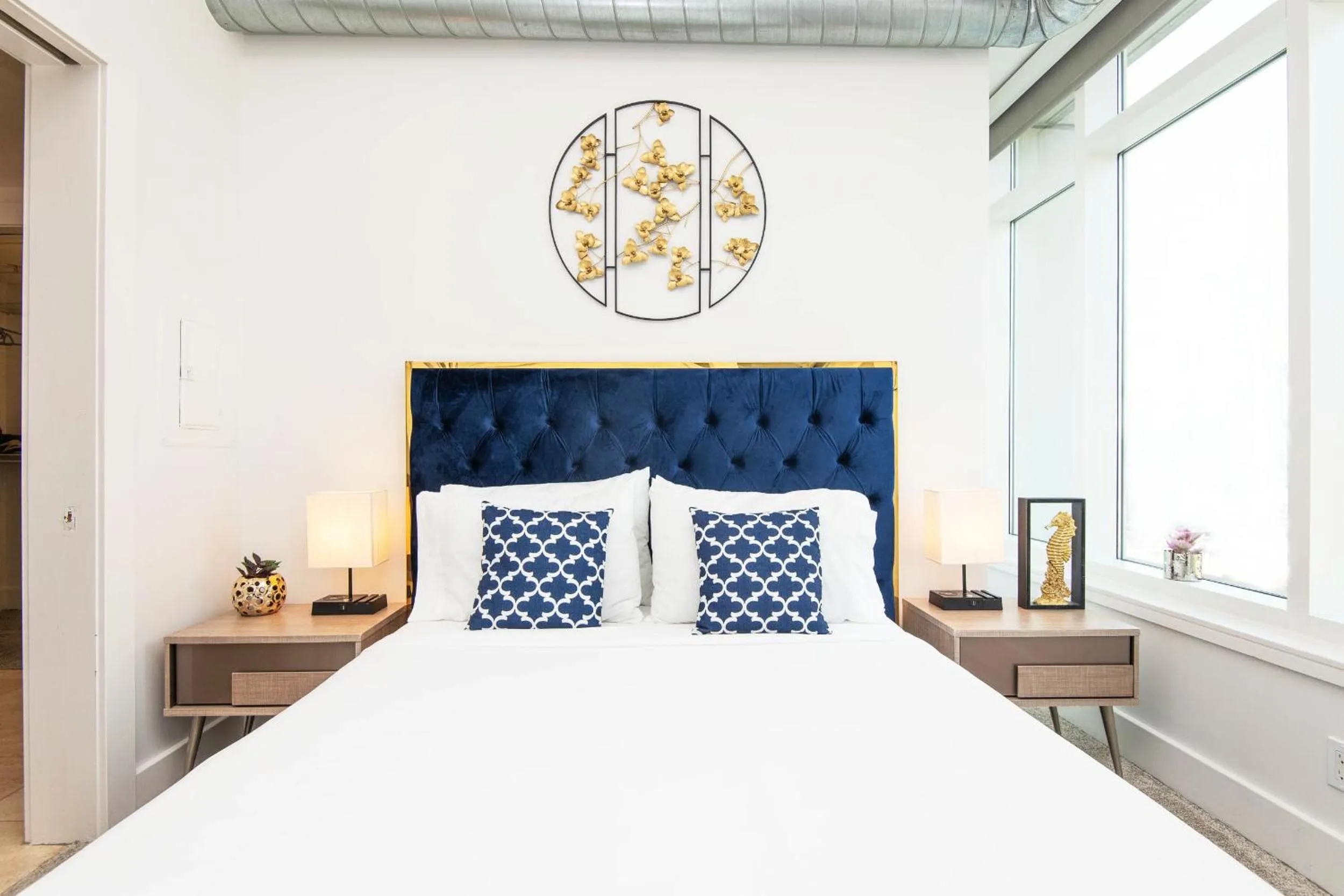 Bed in Sky-Rise Apartments