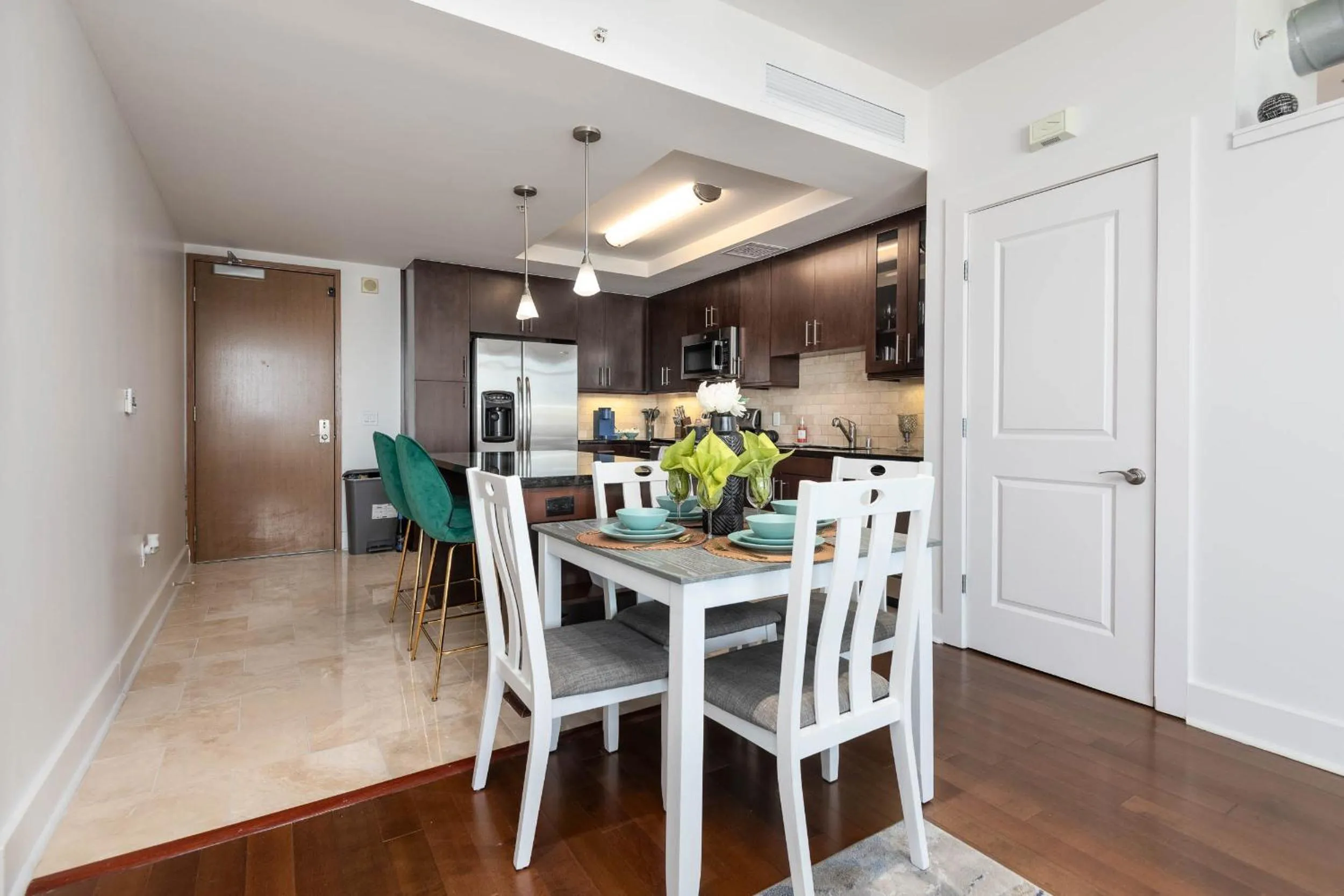 Kitchen or kitchenette in Sky-Rise Apartments