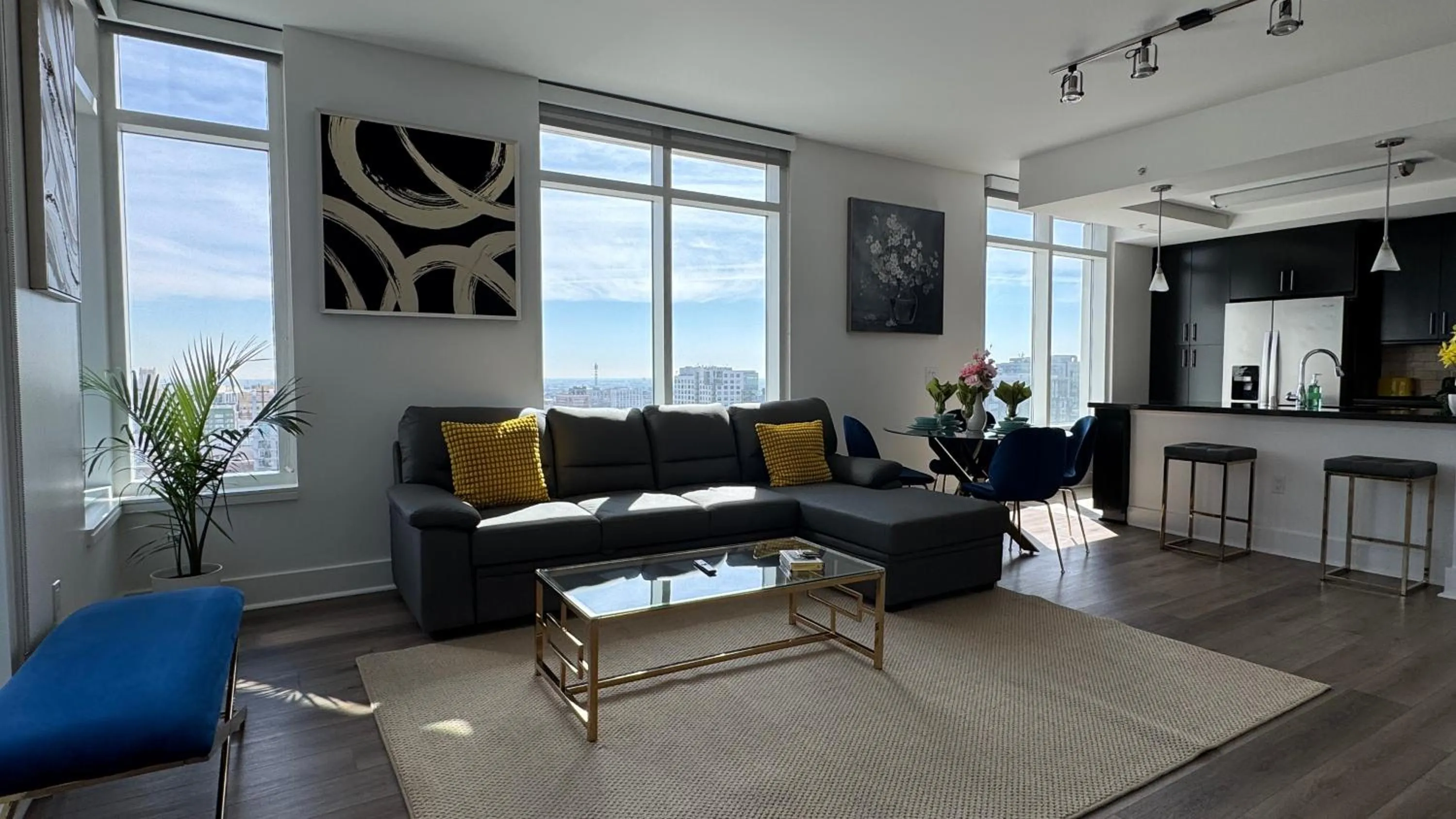 Living room in Sky-Rise Apartments