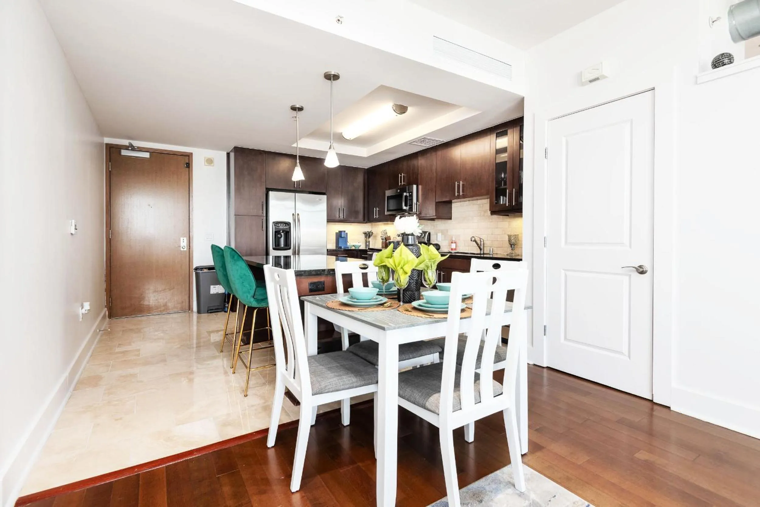 Kitchen or kitchenette in Sky-Rise Apartments