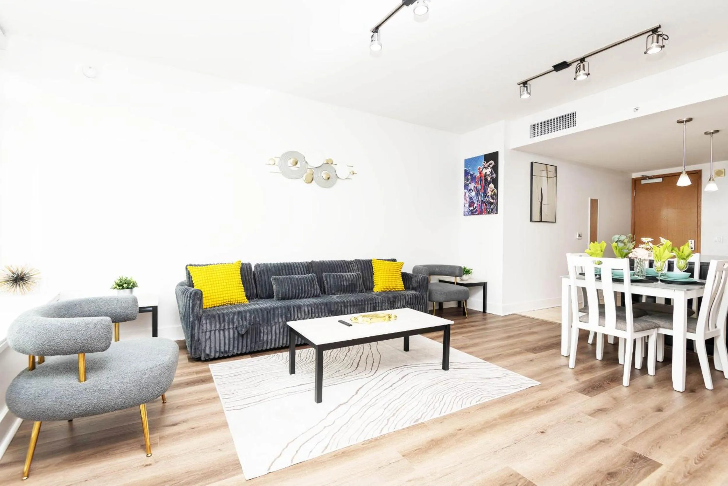 Living room in Sky-Rise Apartments