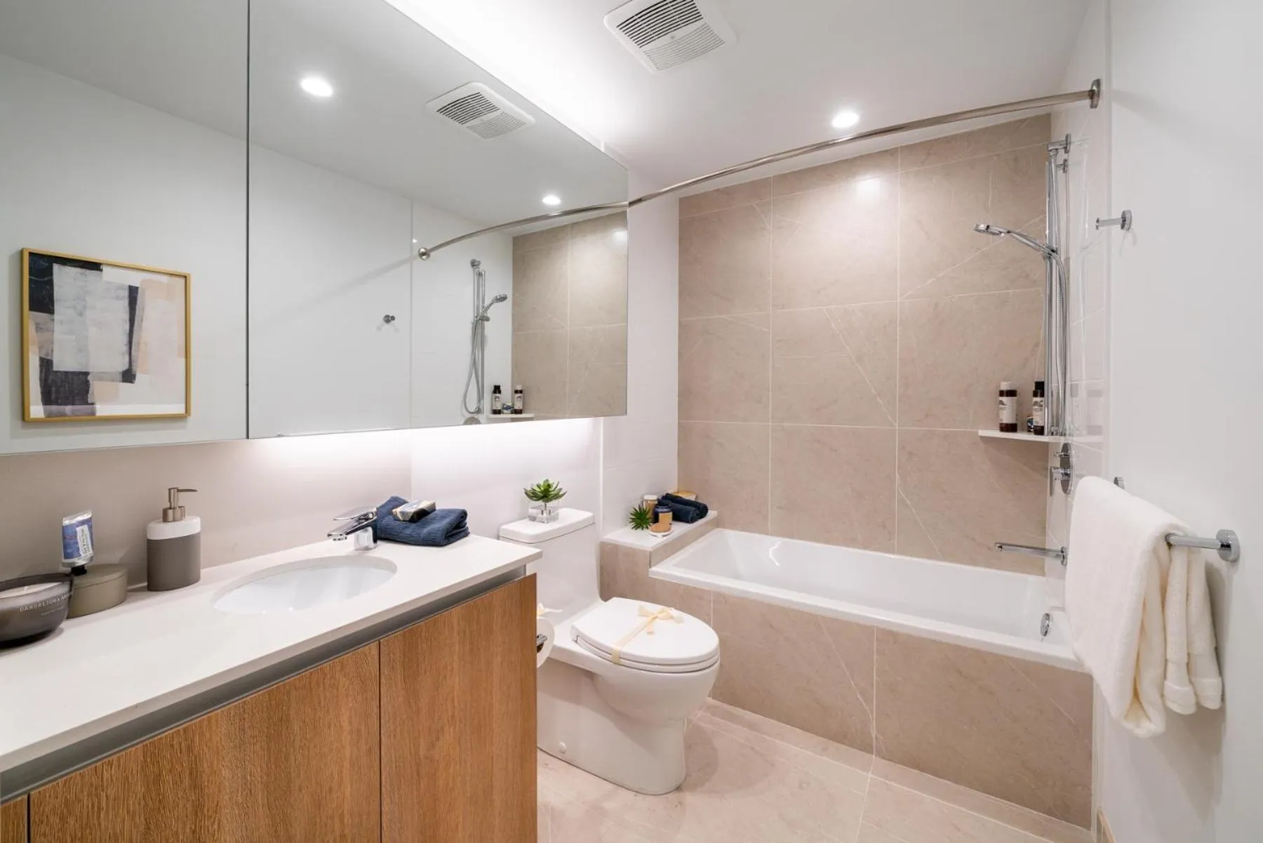 Shower in Sky-Rise Apartments