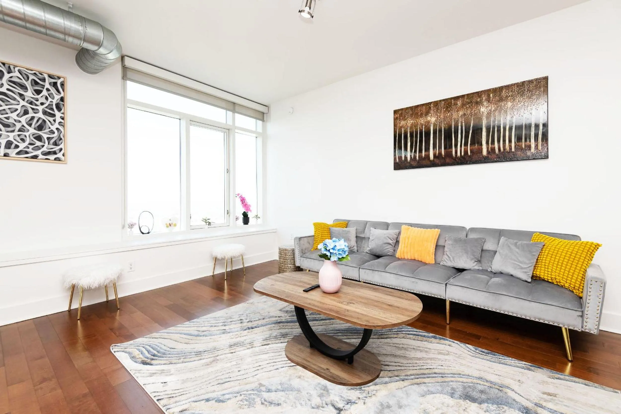 Living room in Sky-Rise Apartments