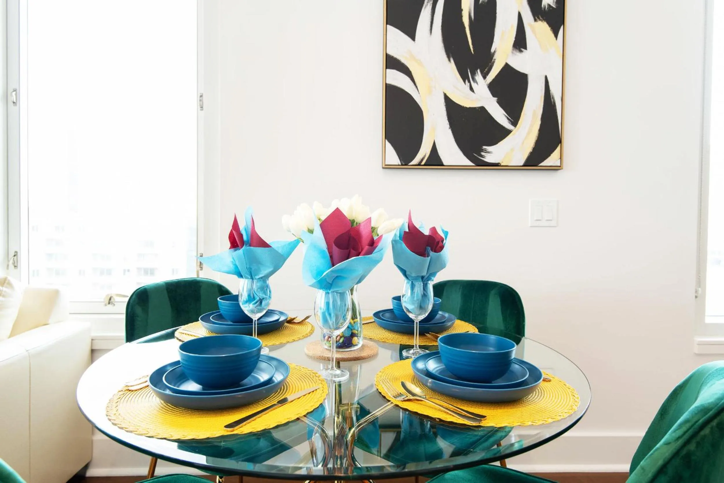 Living room in Sky-Rise Apartments