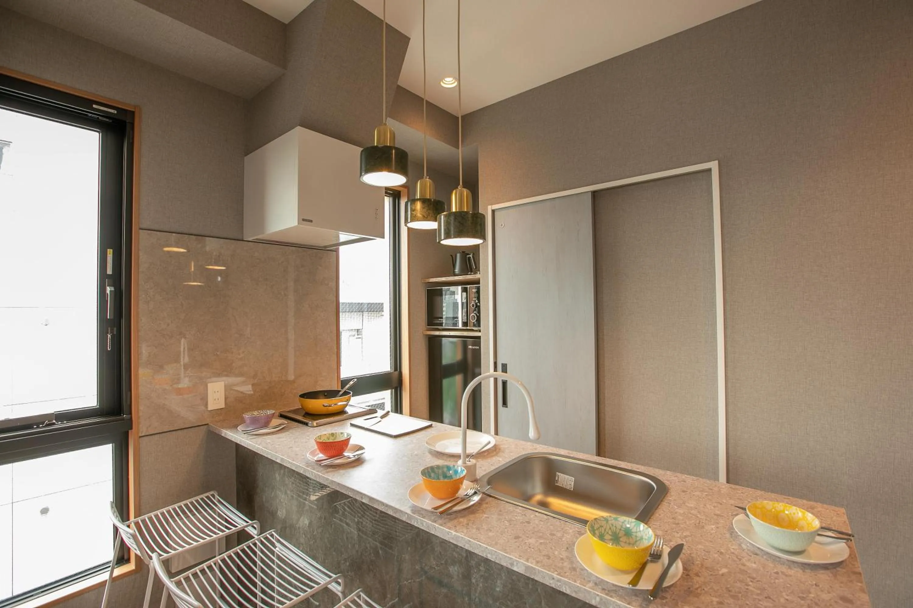 Dining area in the Moto Hotel Asakusa