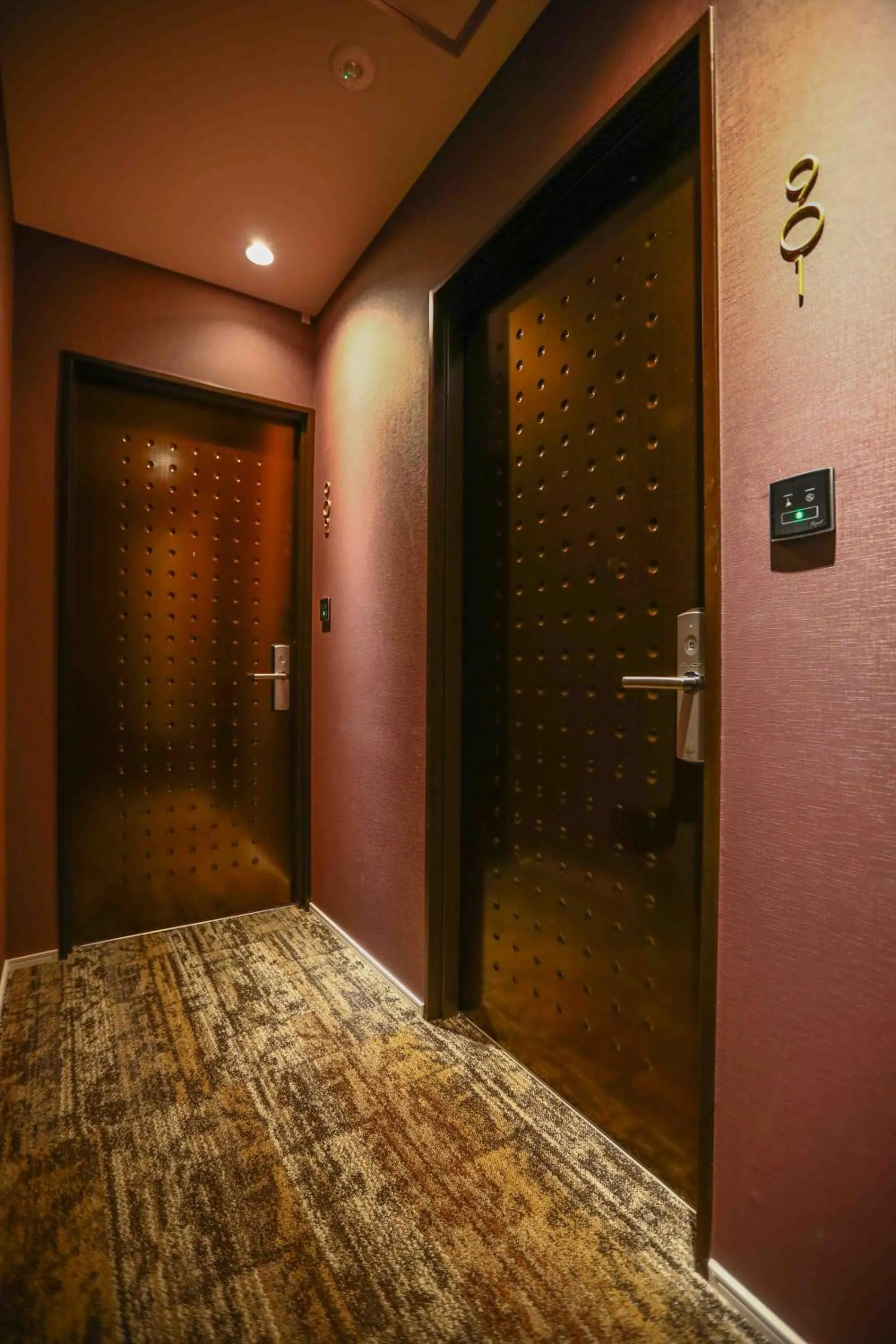 Floor plan, Bed in the Moto Hotel Asakusa