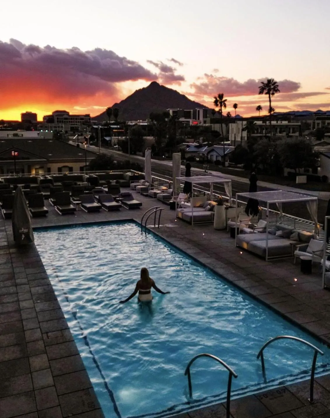 Pool view in Senna House Hotel Scottsdale, Curio Collection By Hilton