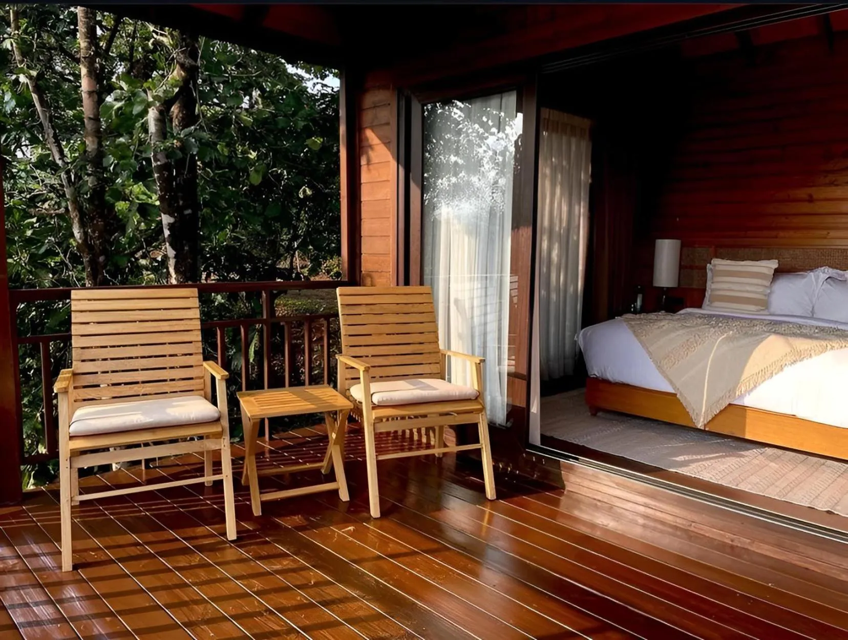 Patio, Bed in The Postcard Hideaway, Netravali Wildlife Sanctuary, Goa