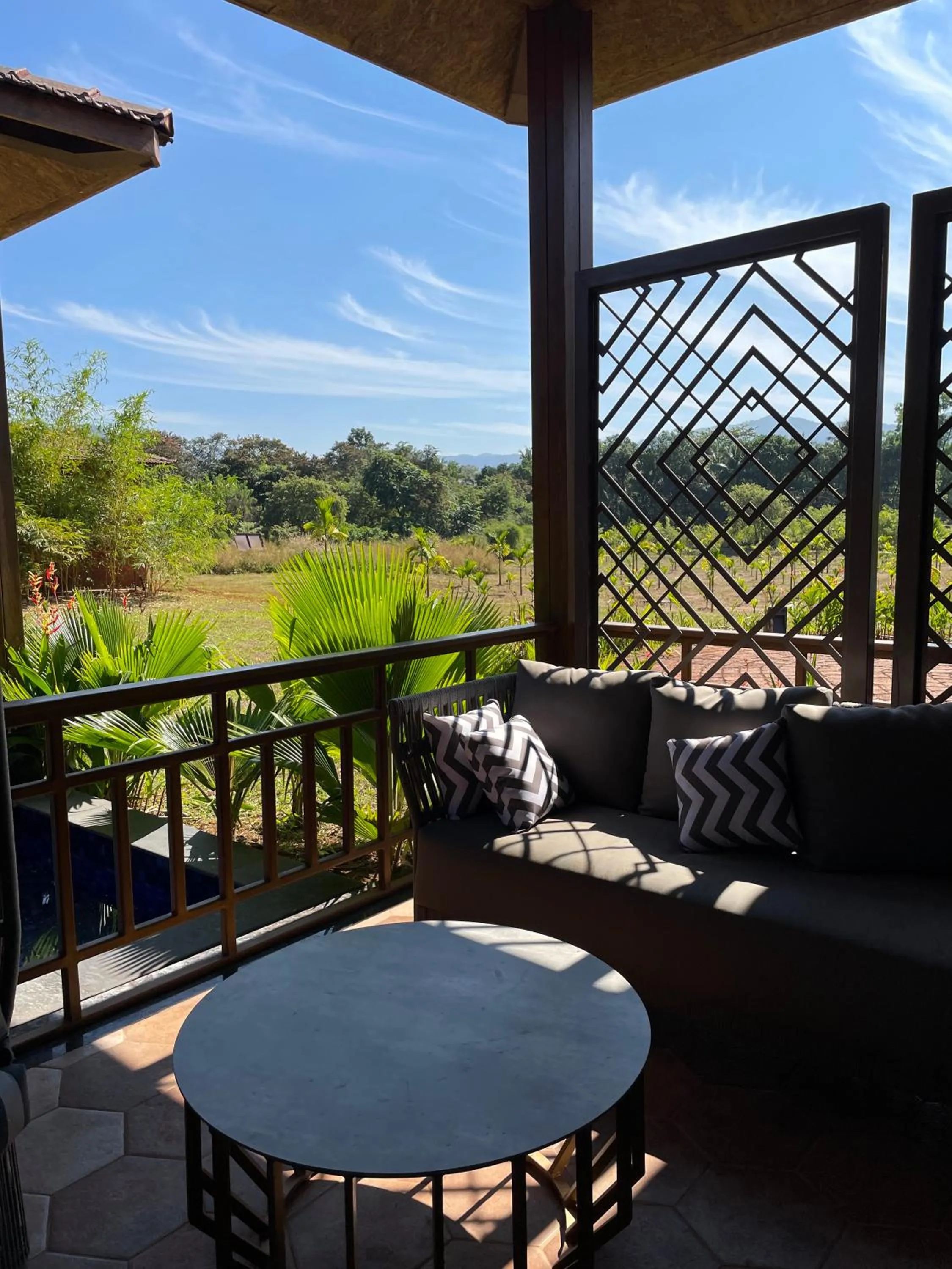 Patio in The Postcard Hideaway, Netravali Wildlife Sanctuary, Goa
