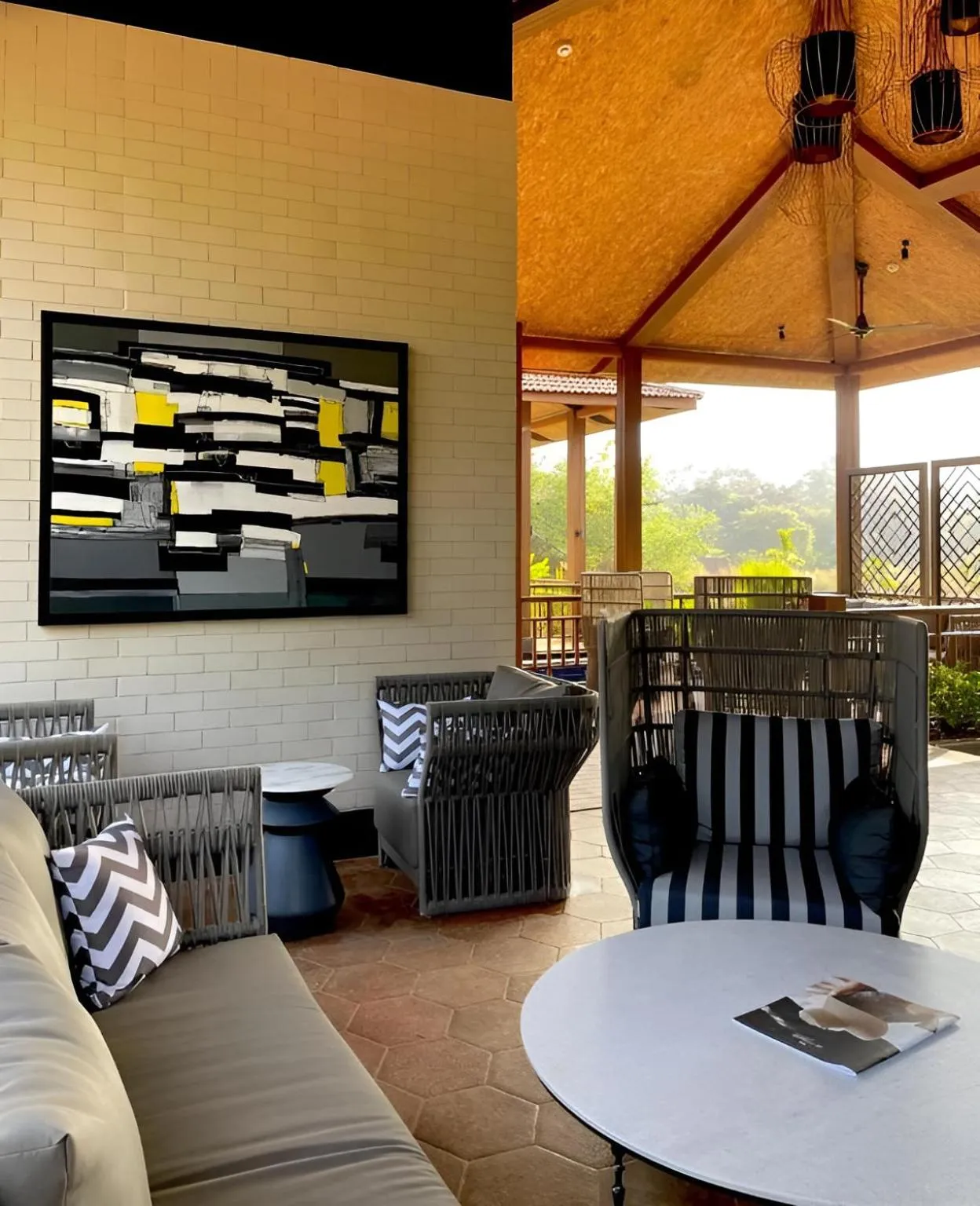 Patio in The Postcard Hideaway, Netravali Wildlife Sanctuary, Goa