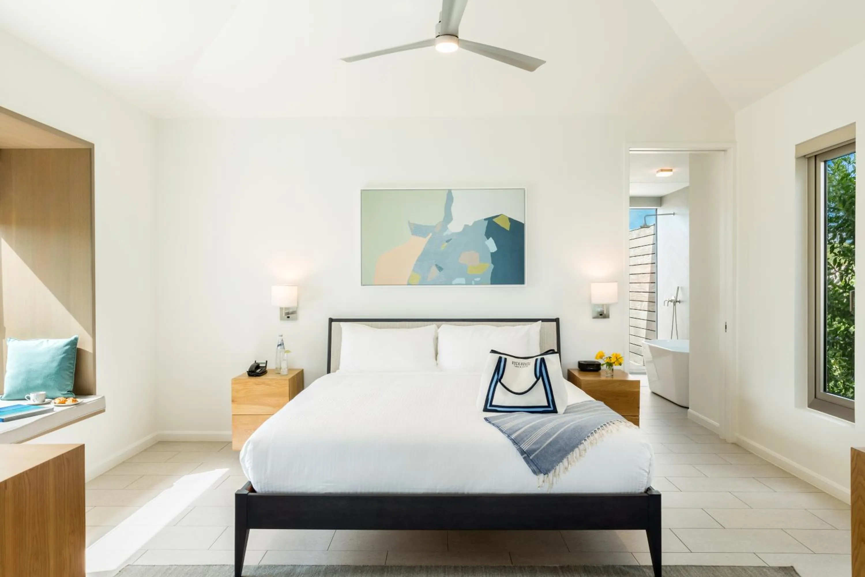 Bedroom, Bed in Rock House