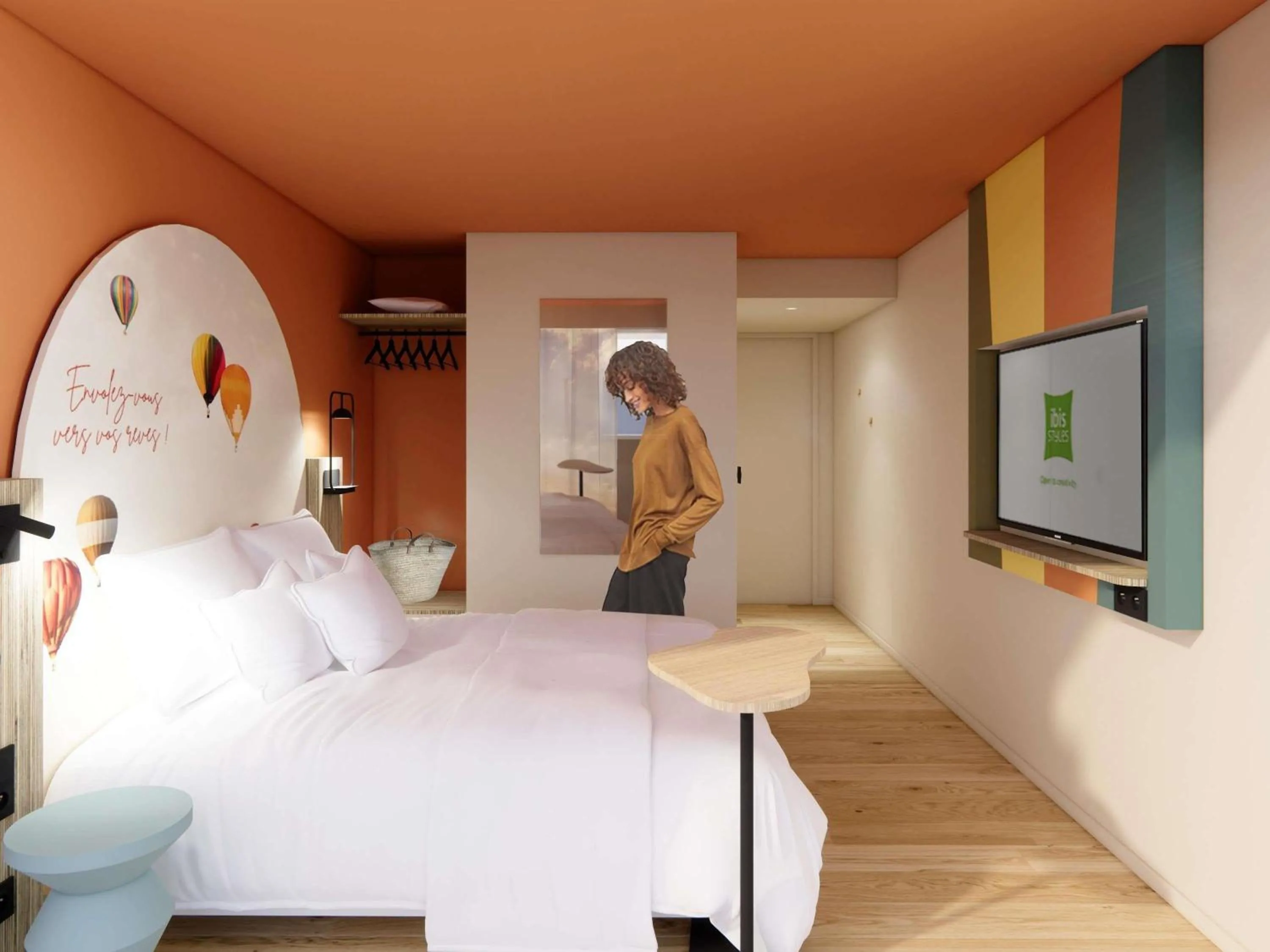 Bedroom, Bed in Hotel Donibane Saint-Jean-de-Luz