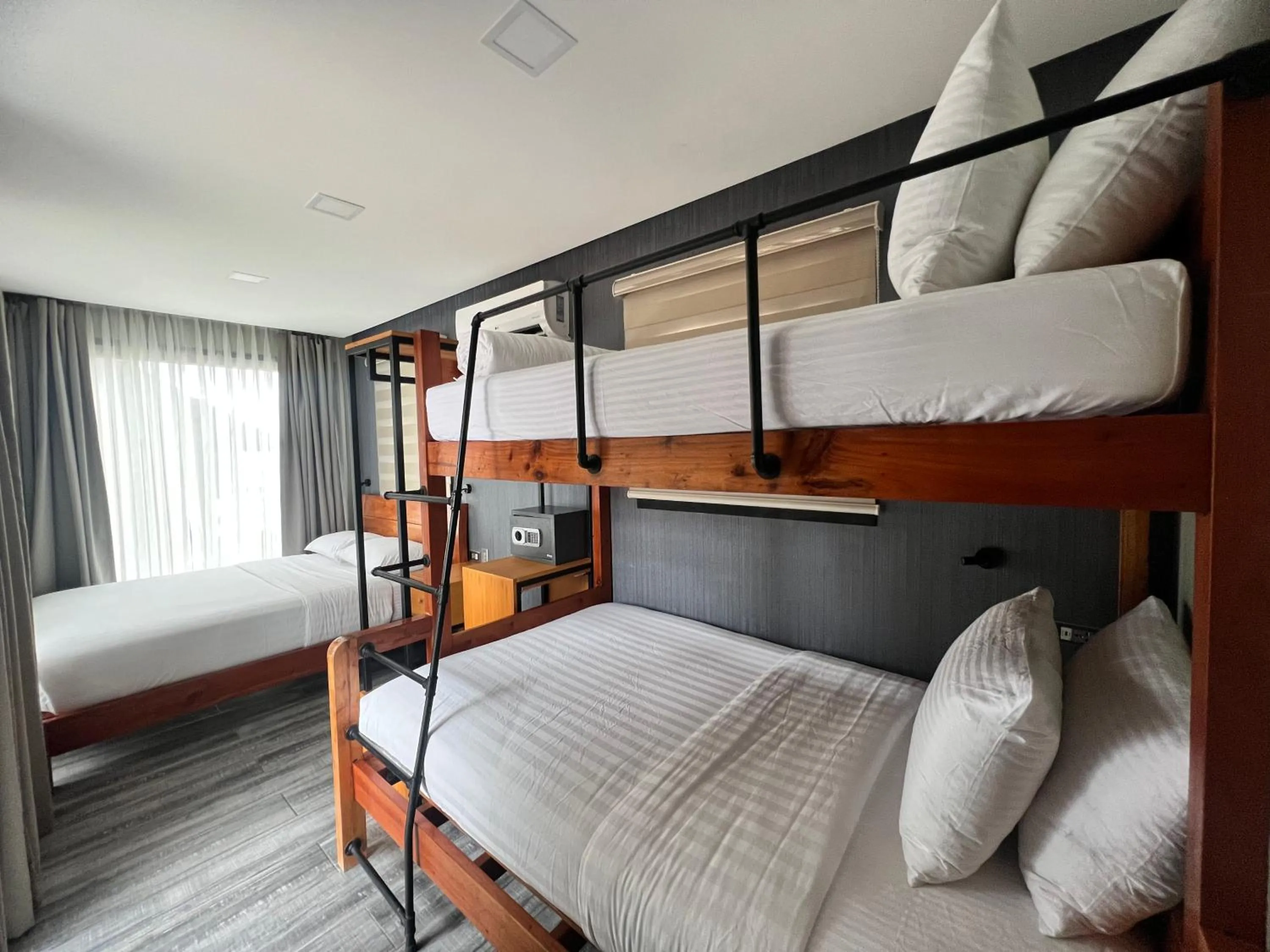 Bed in Crusoe Cabins Costa Azalea