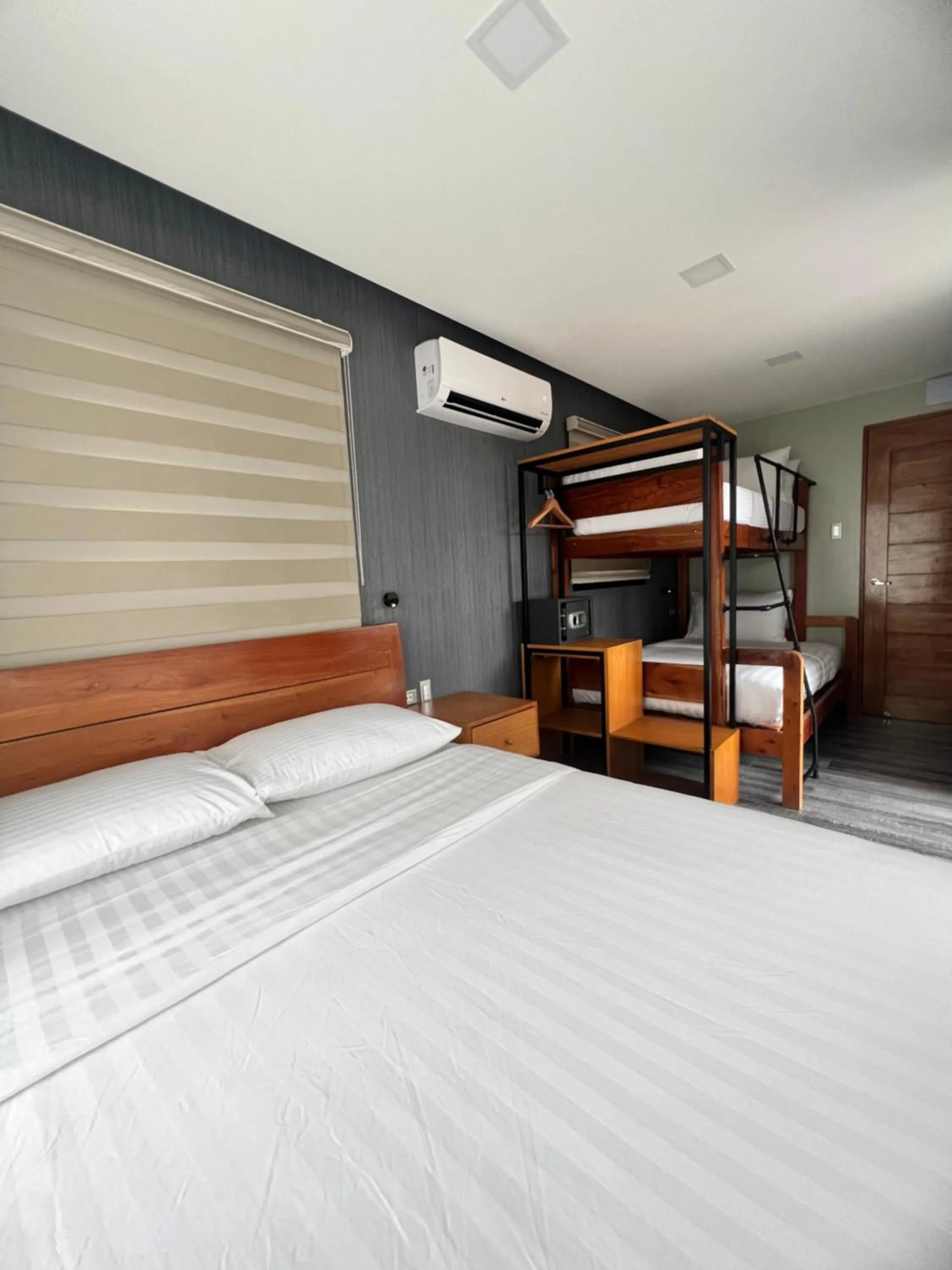 Bed in Crusoe Cabins Costa Azalea