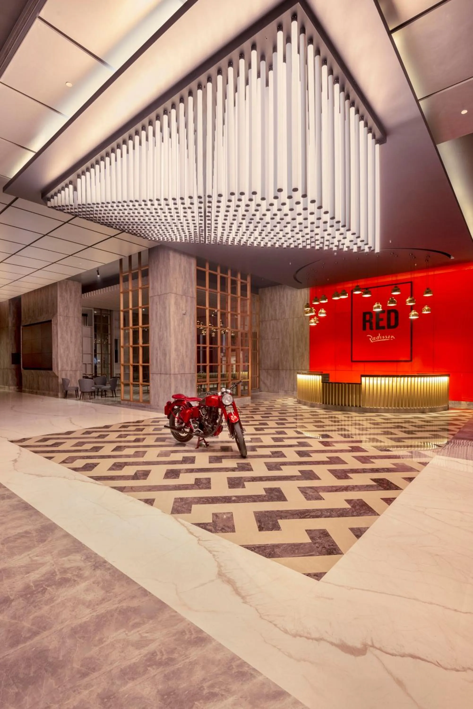 Lobby or reception in Radisson RED Chandigarh Mohali