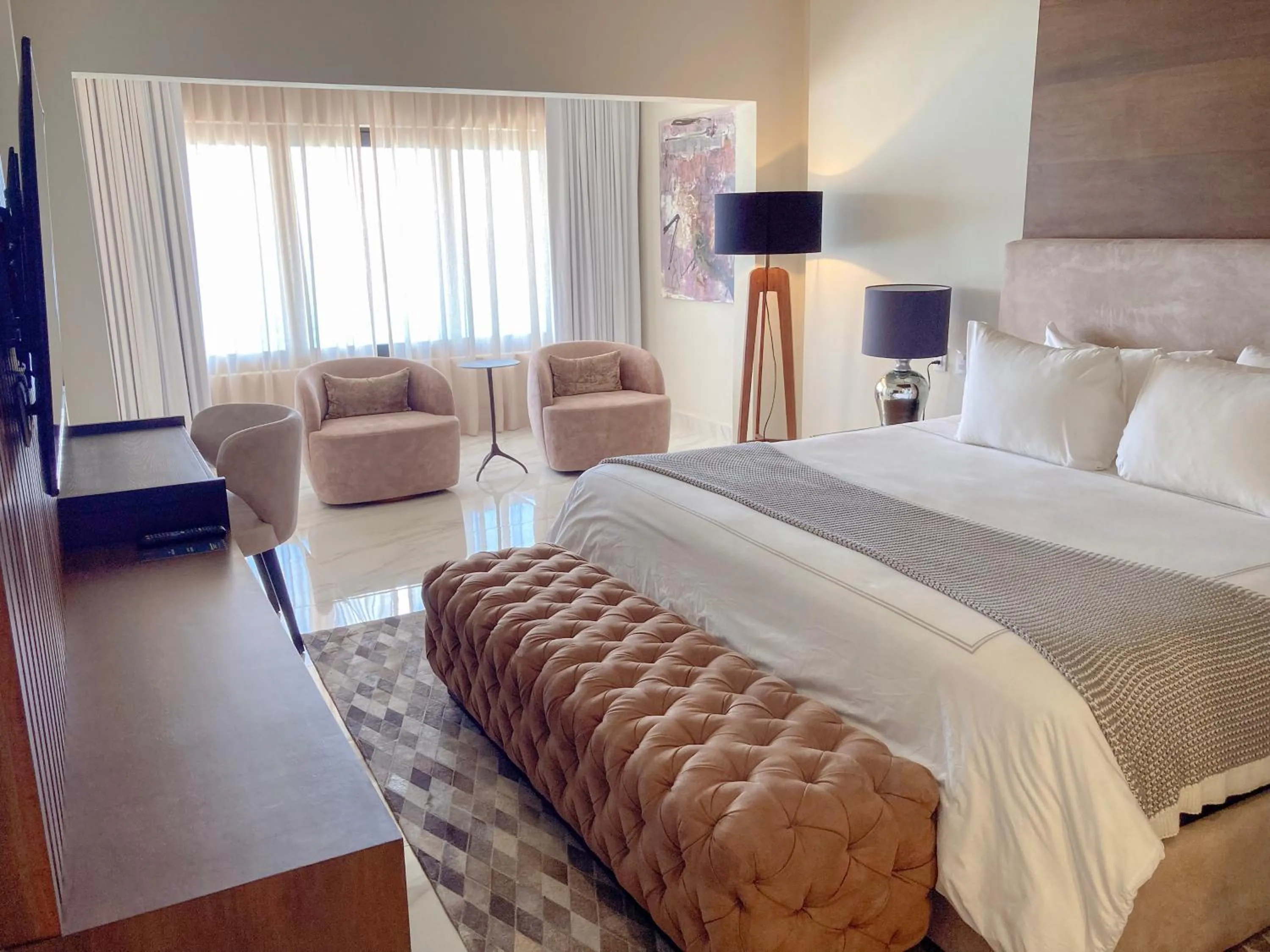 Photo of the whole room, Bed in Wyndham Grand Cancun All Inclusive Resort & Villas