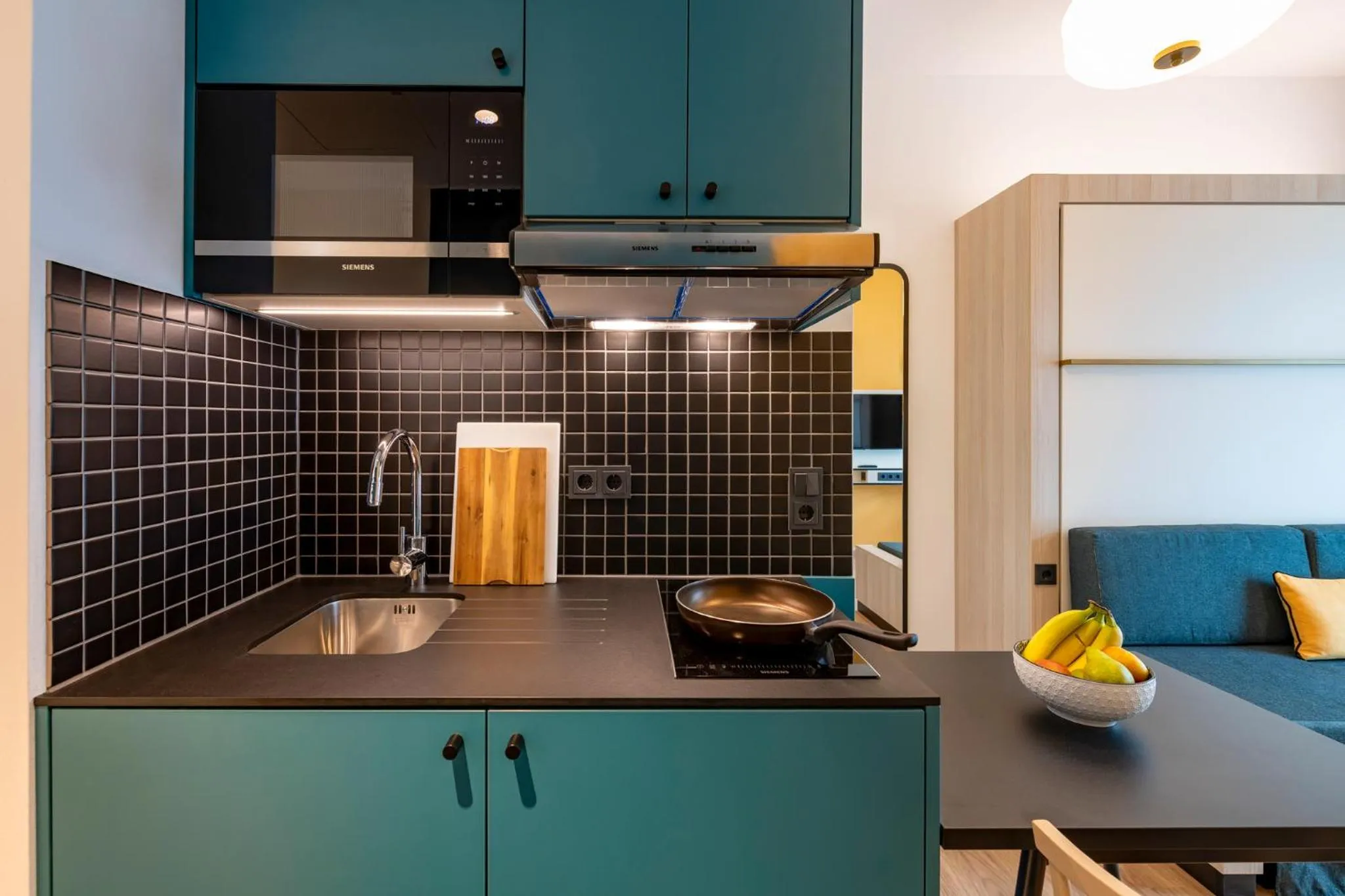Kitchen or kitchenette in Aparthotel Adagio Access Kiel City