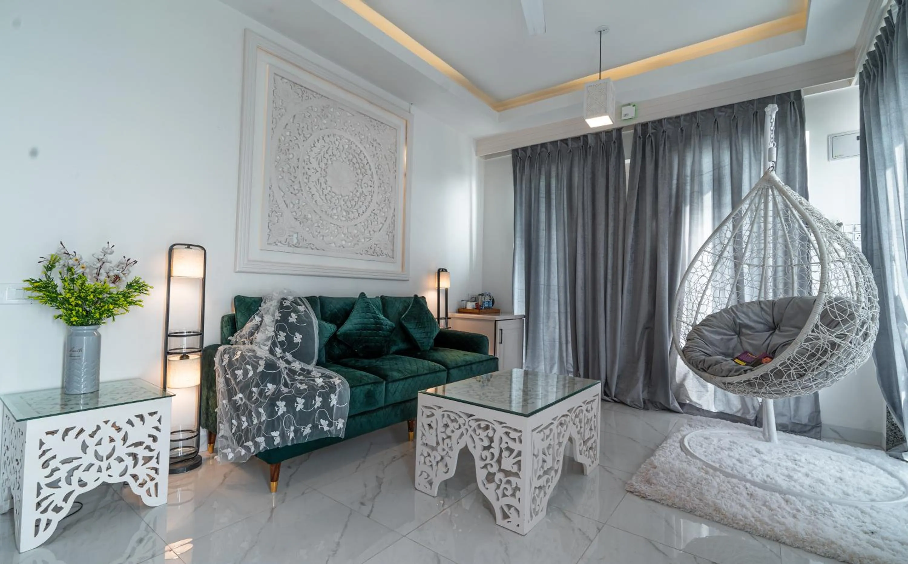 Living room in Lillywoods Zac Beach Resort, Calangute