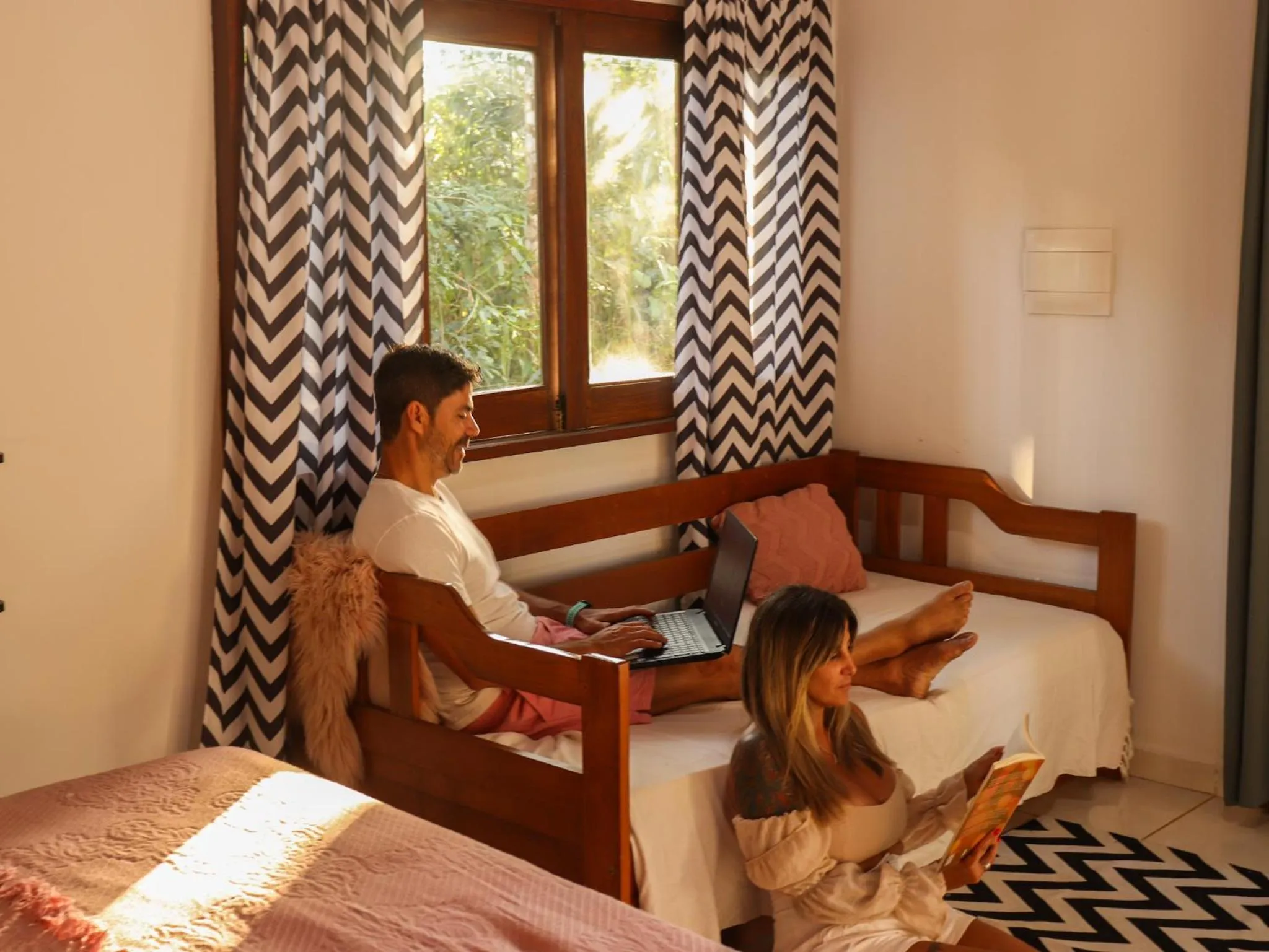 Living room in Chalés Pura Vida