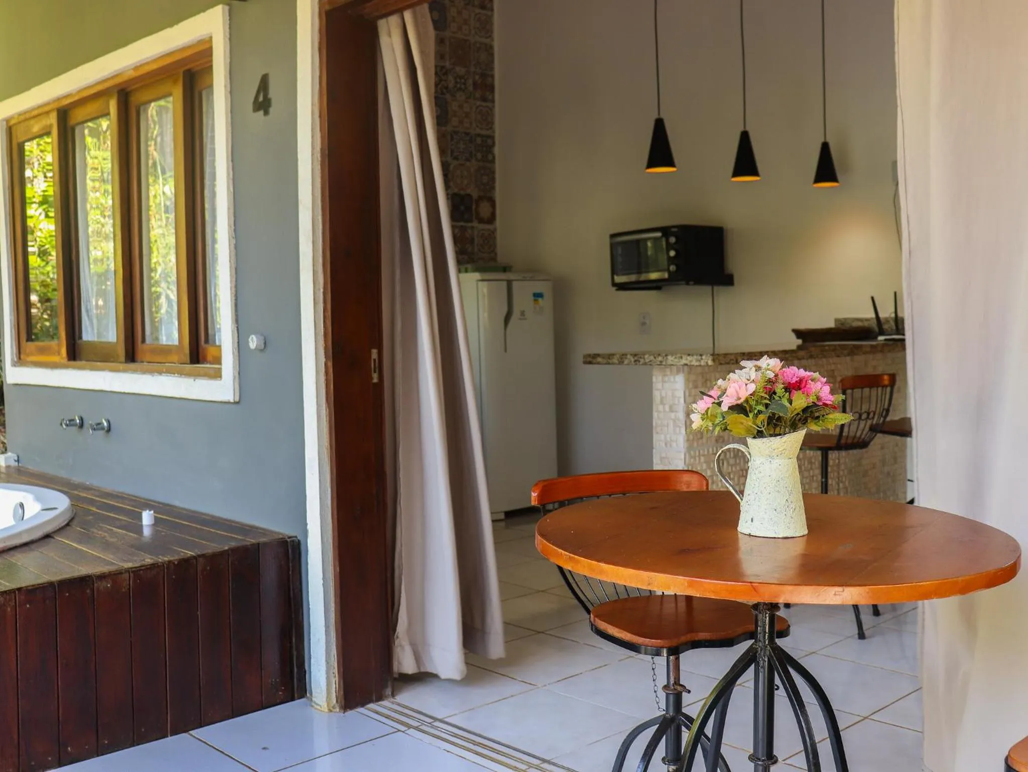 Kitchen or kitchenette in Chalés Pura Vida