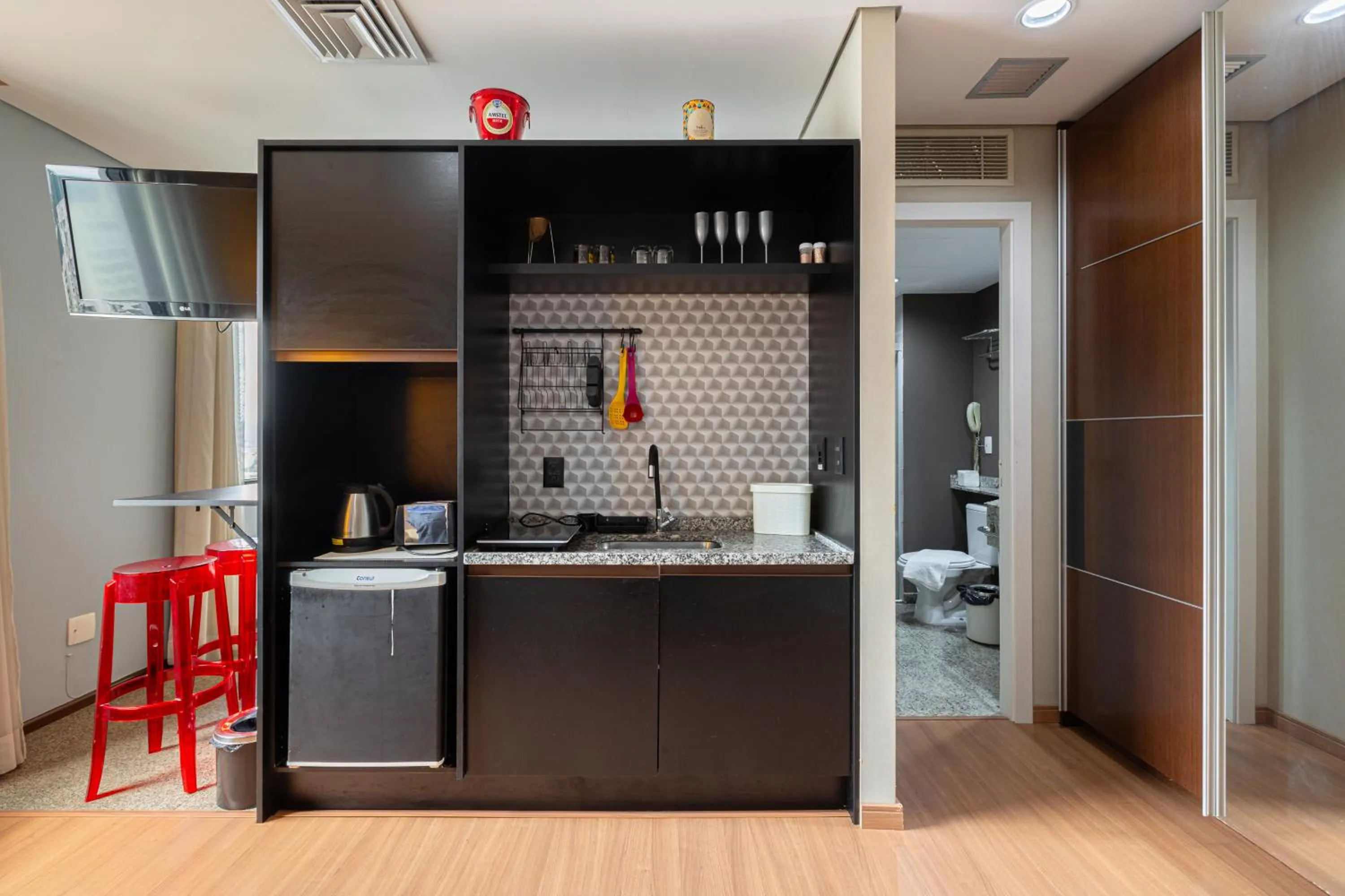 Kitchen or kitchenette in Flat Osasco Trade Center