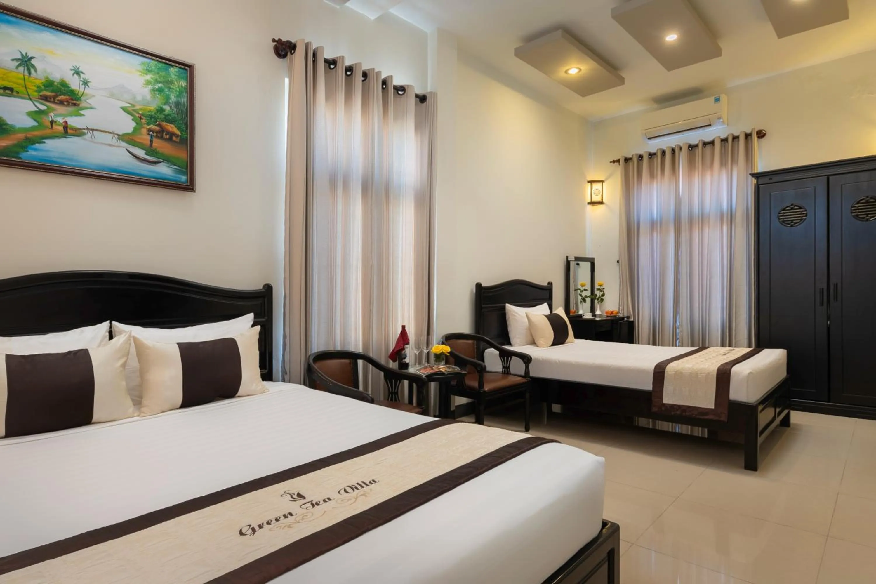 Bedroom, Bed in Green Tea Villa