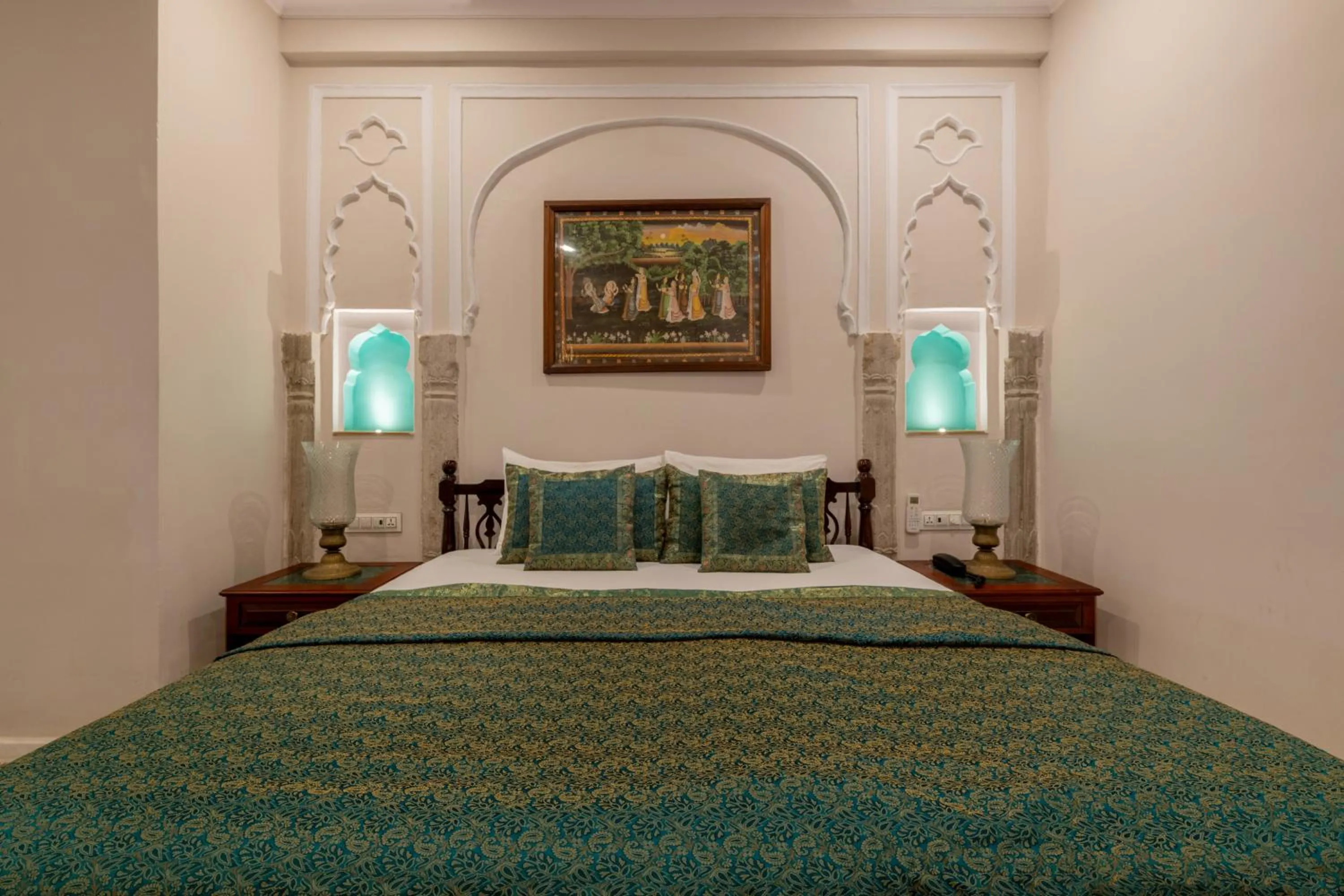 Bed in Rajasthan Palace - A Heritage Boutique Hotel in Jaipur