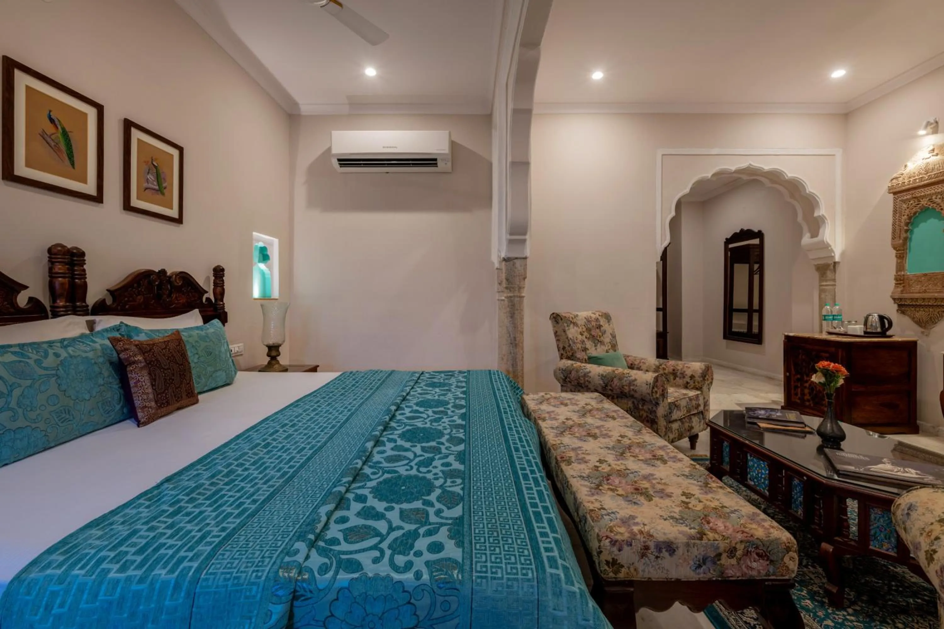 Bed in Rajasthan Palace - A Heritage Boutique Hotel in Jaipur