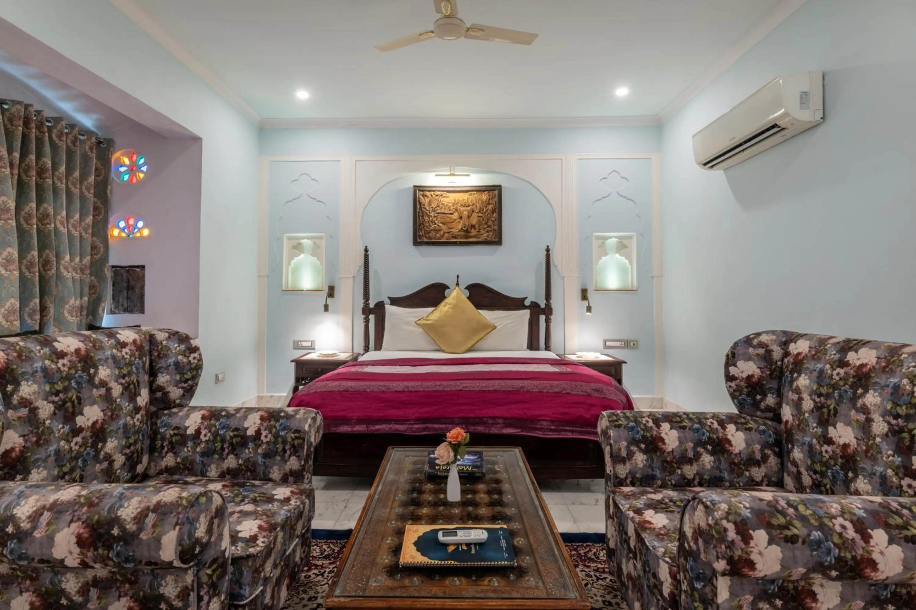 Bed in Rajasthan Palace - A Heritage Boutique Hotel in Jaipur