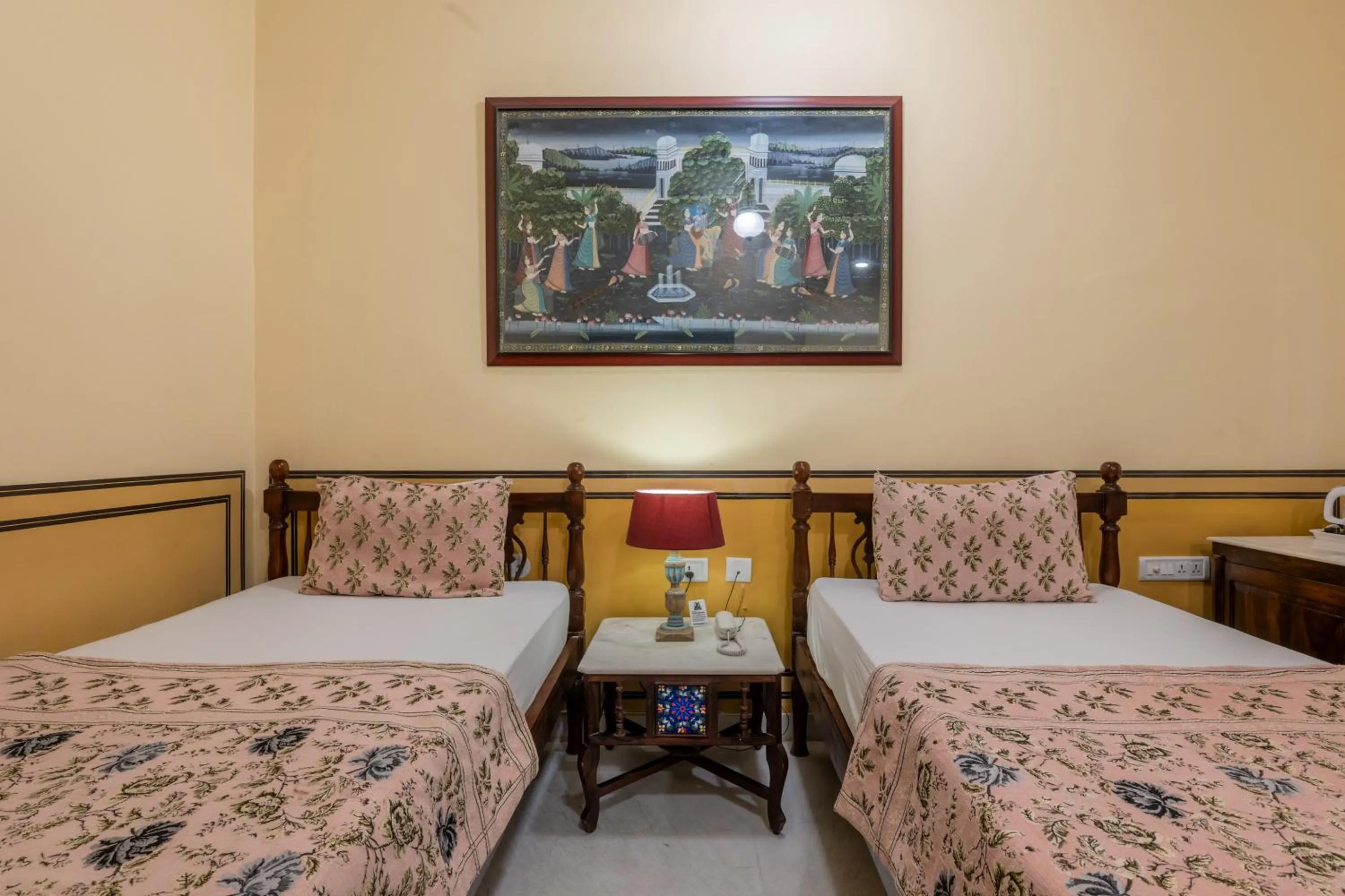 Bed in Rajasthan Palace - A Heritage Boutique Hotel in Jaipur
