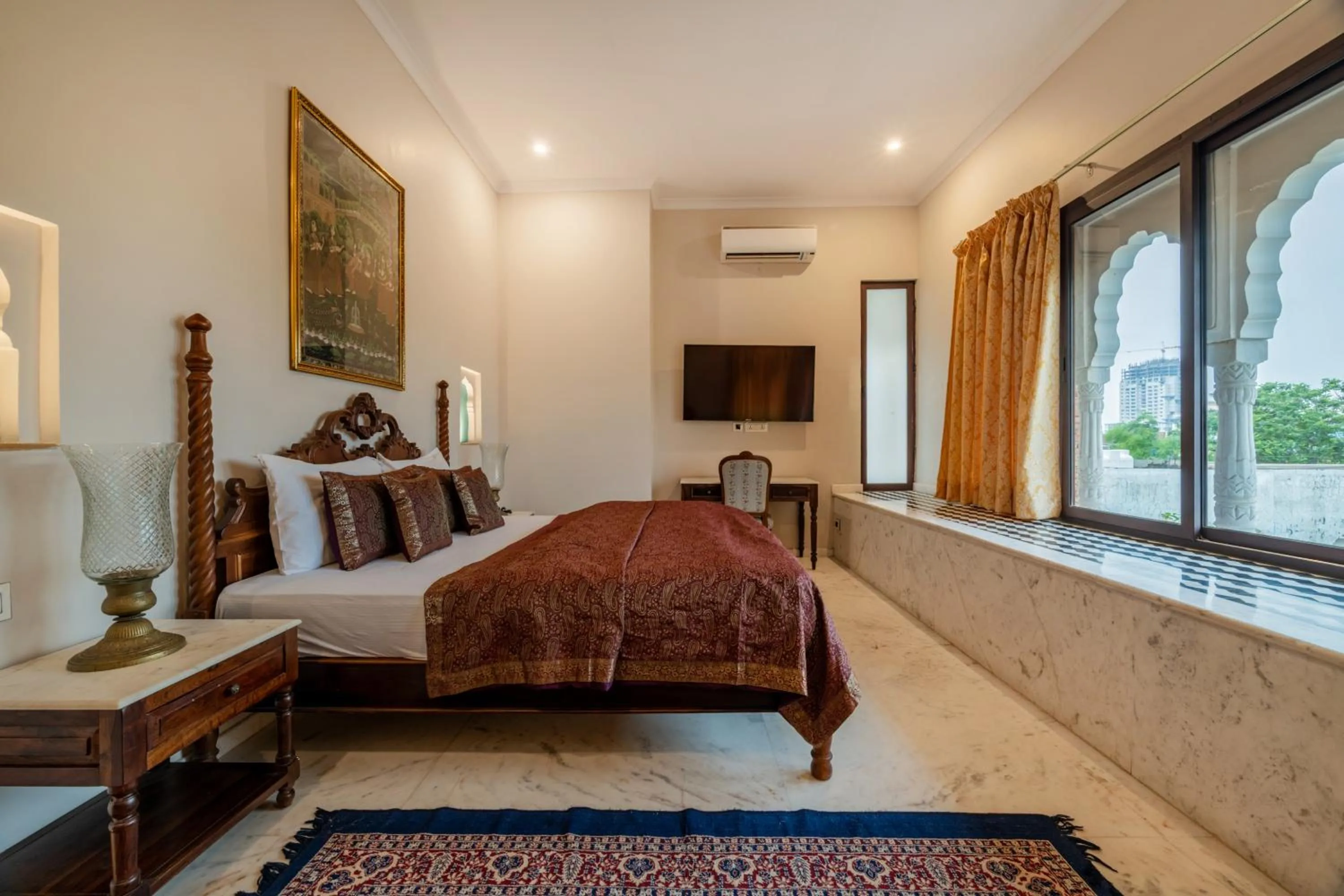 Bed in Rajasthan Palace - A Heritage Boutique Hotel in Jaipur