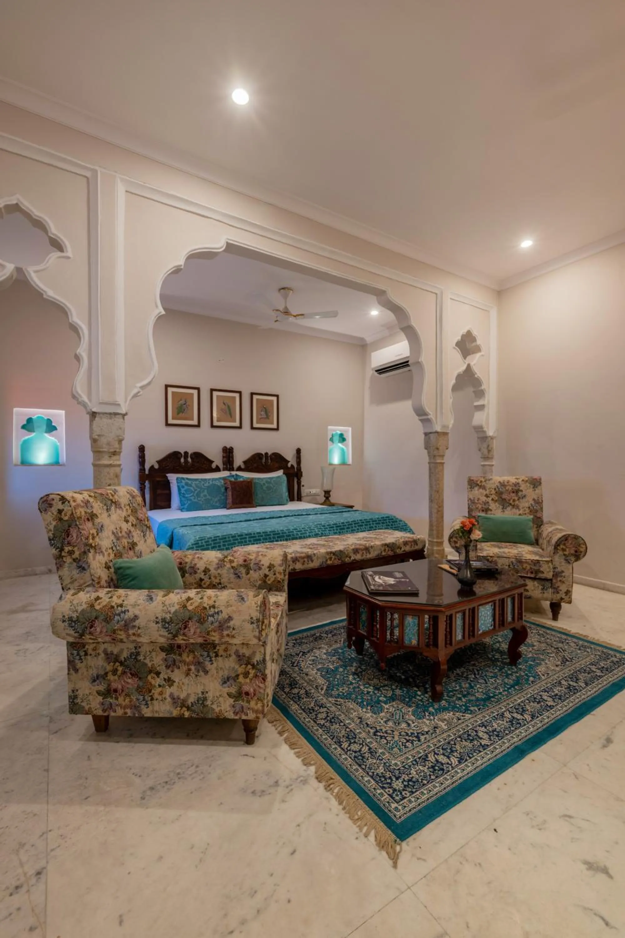 Bed in Rajasthan Palace - A Heritage Boutique Hotel in Jaipur