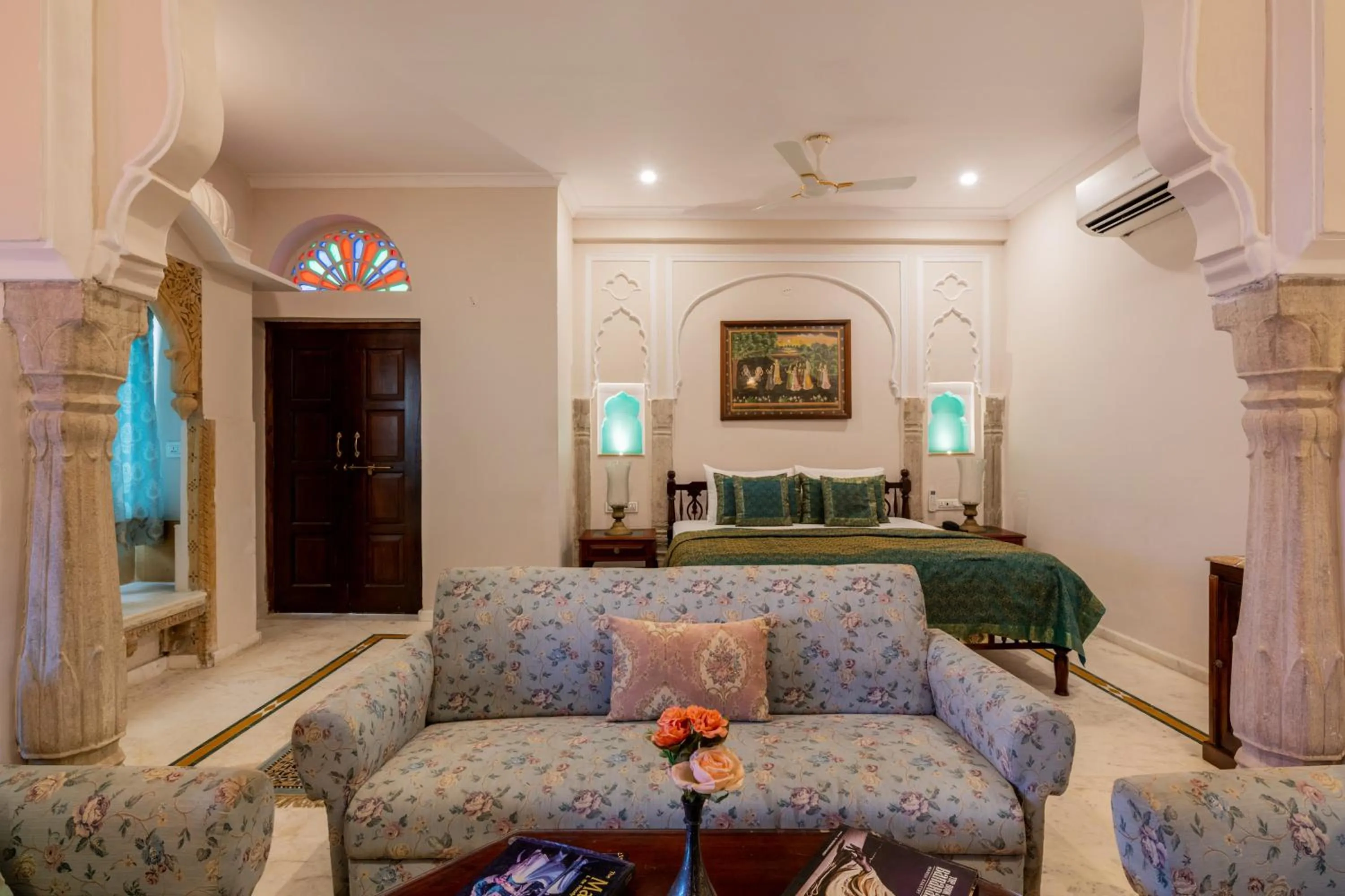 Bed in Rajasthan Palace - A Heritage Boutique Hotel in Jaipur