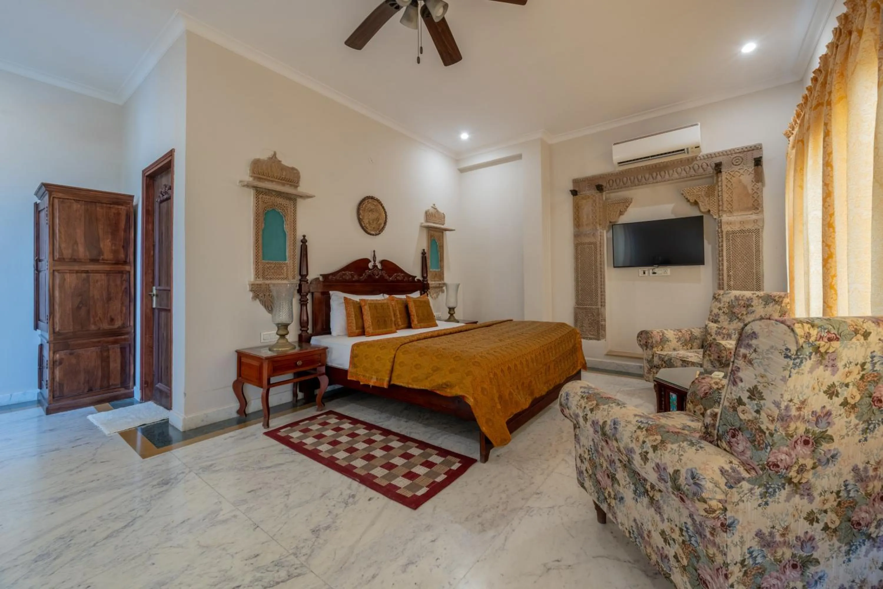 Bed in Rajasthan Palace - A Heritage Boutique Hotel in Jaipur