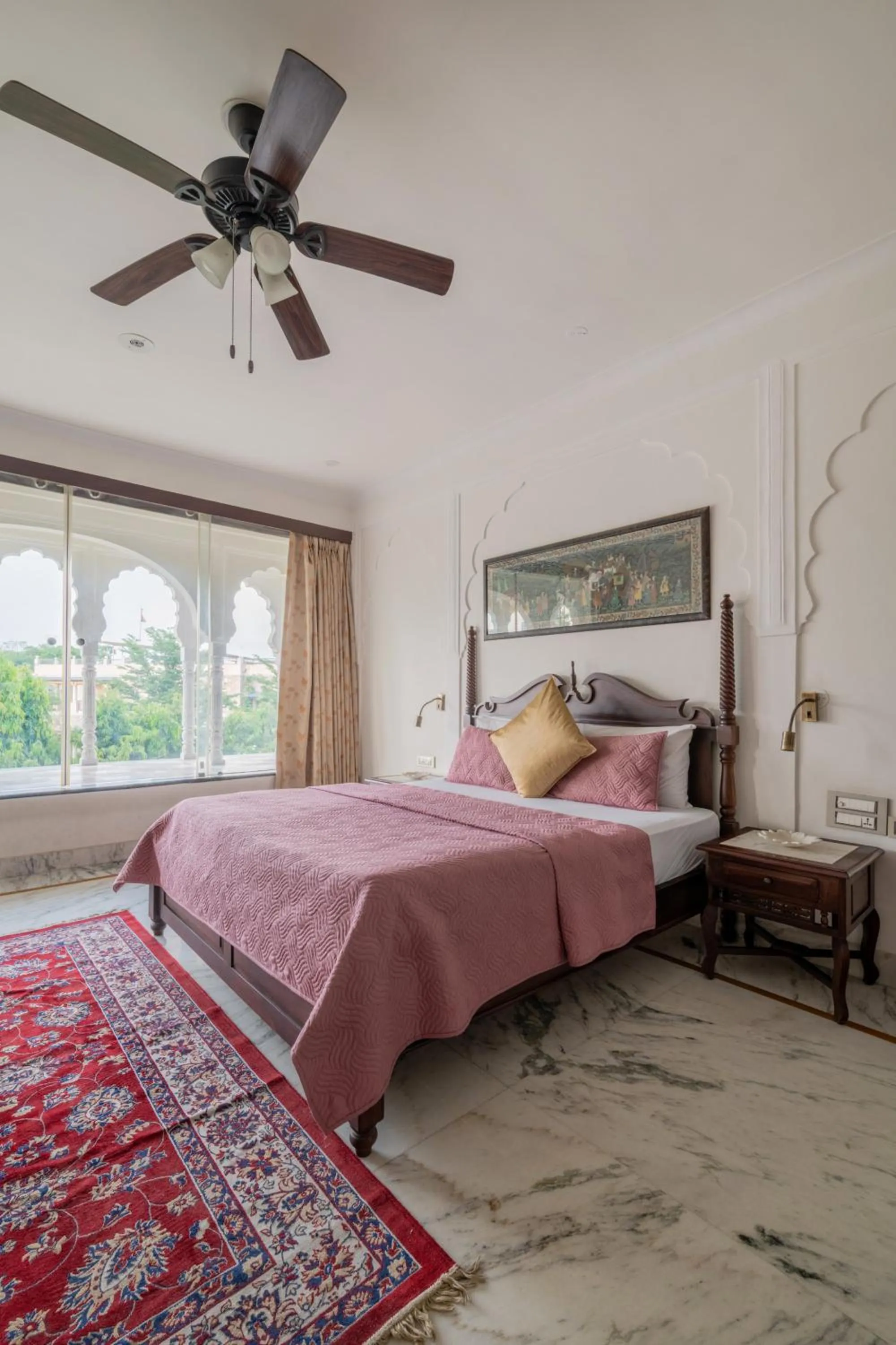 Bed in Rajasthan Palace - A Heritage Boutique Hotel in Jaipur