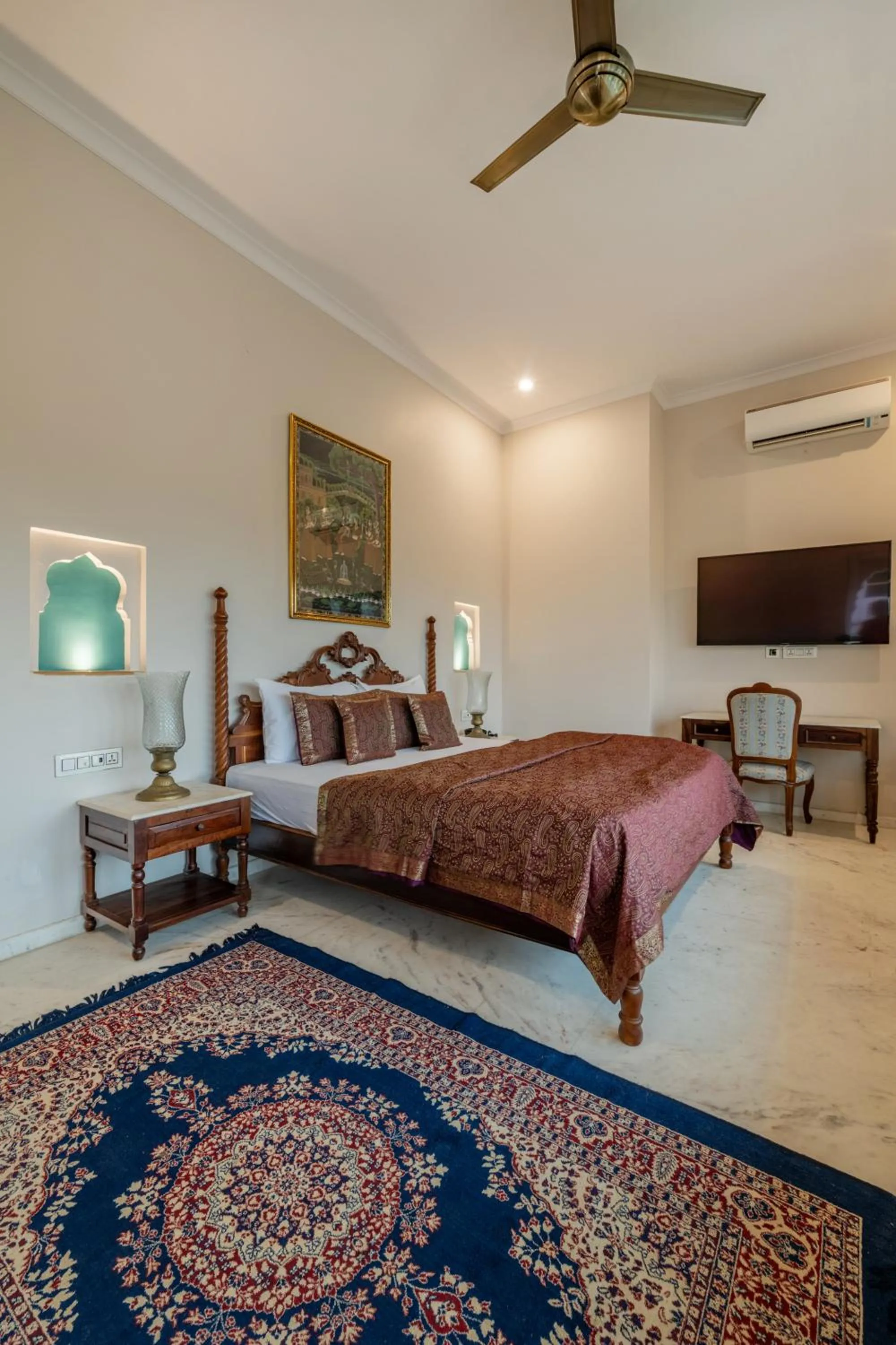 Bed in Rajasthan Palace - A Heritage Boutique Hotel in Jaipur