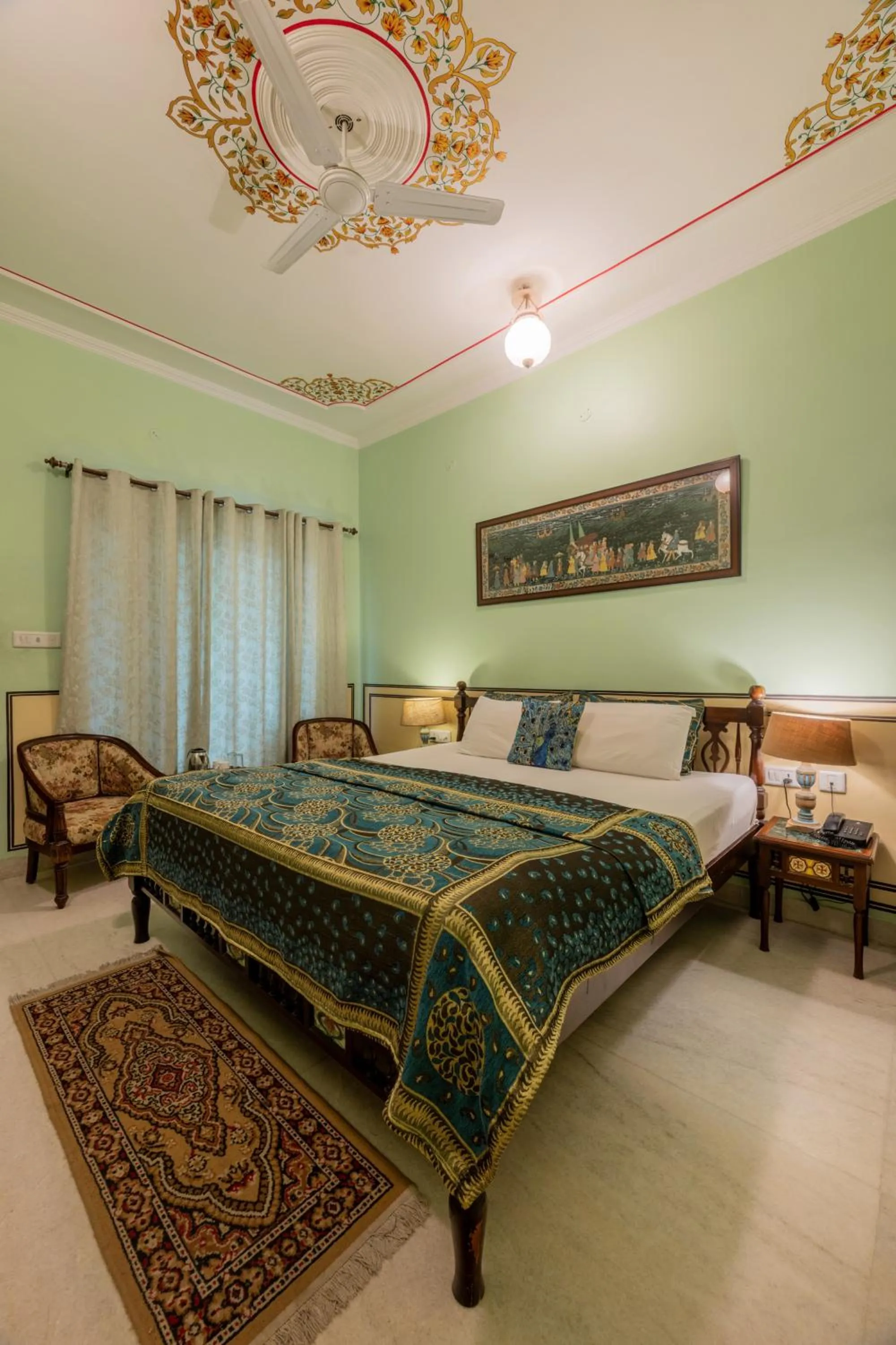 Bed in Rajasthan Palace - A Heritage Boutique Hotel in Jaipur