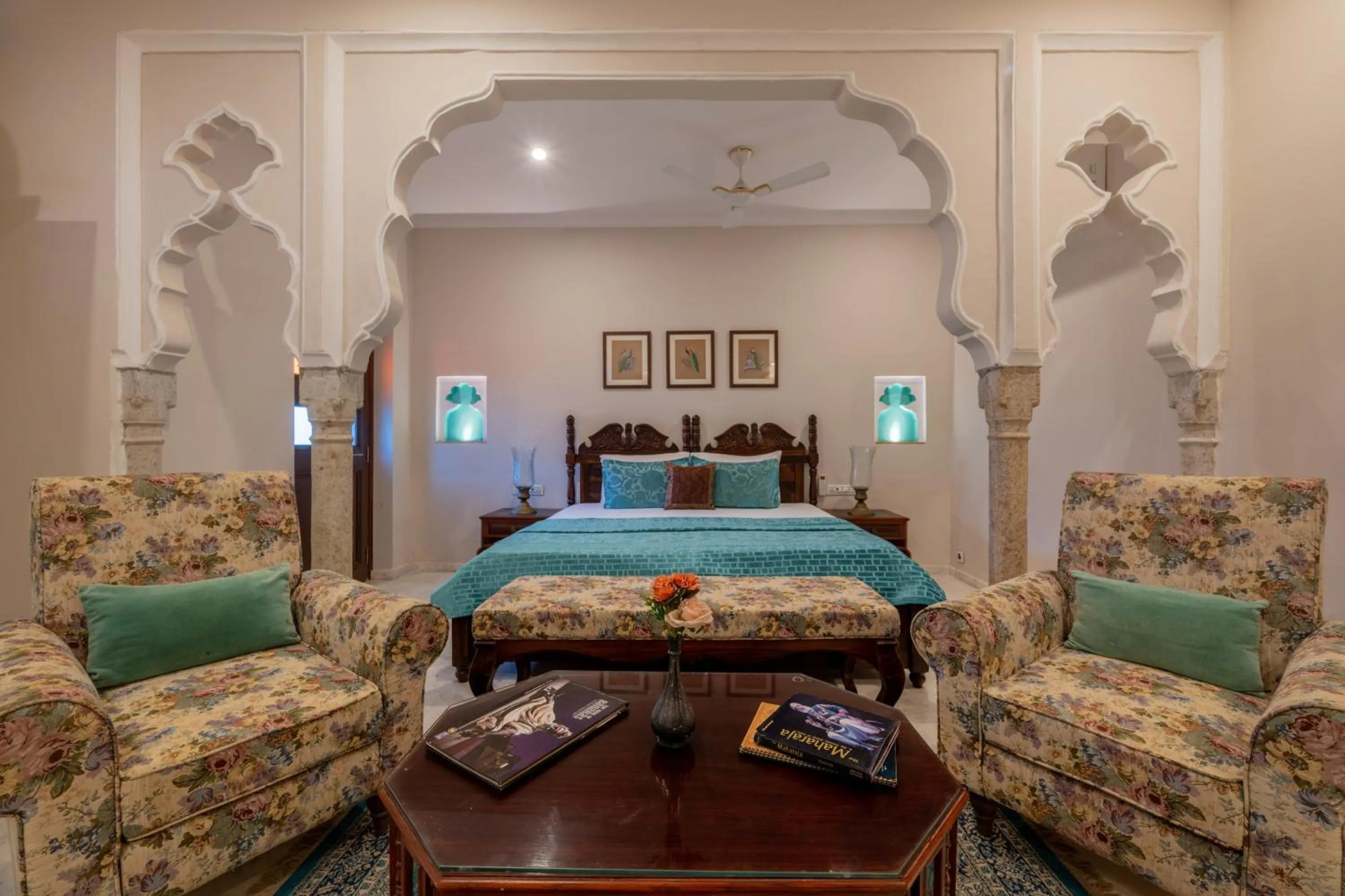Bed in Rajasthan Palace - A Heritage Boutique Hotel in Jaipur