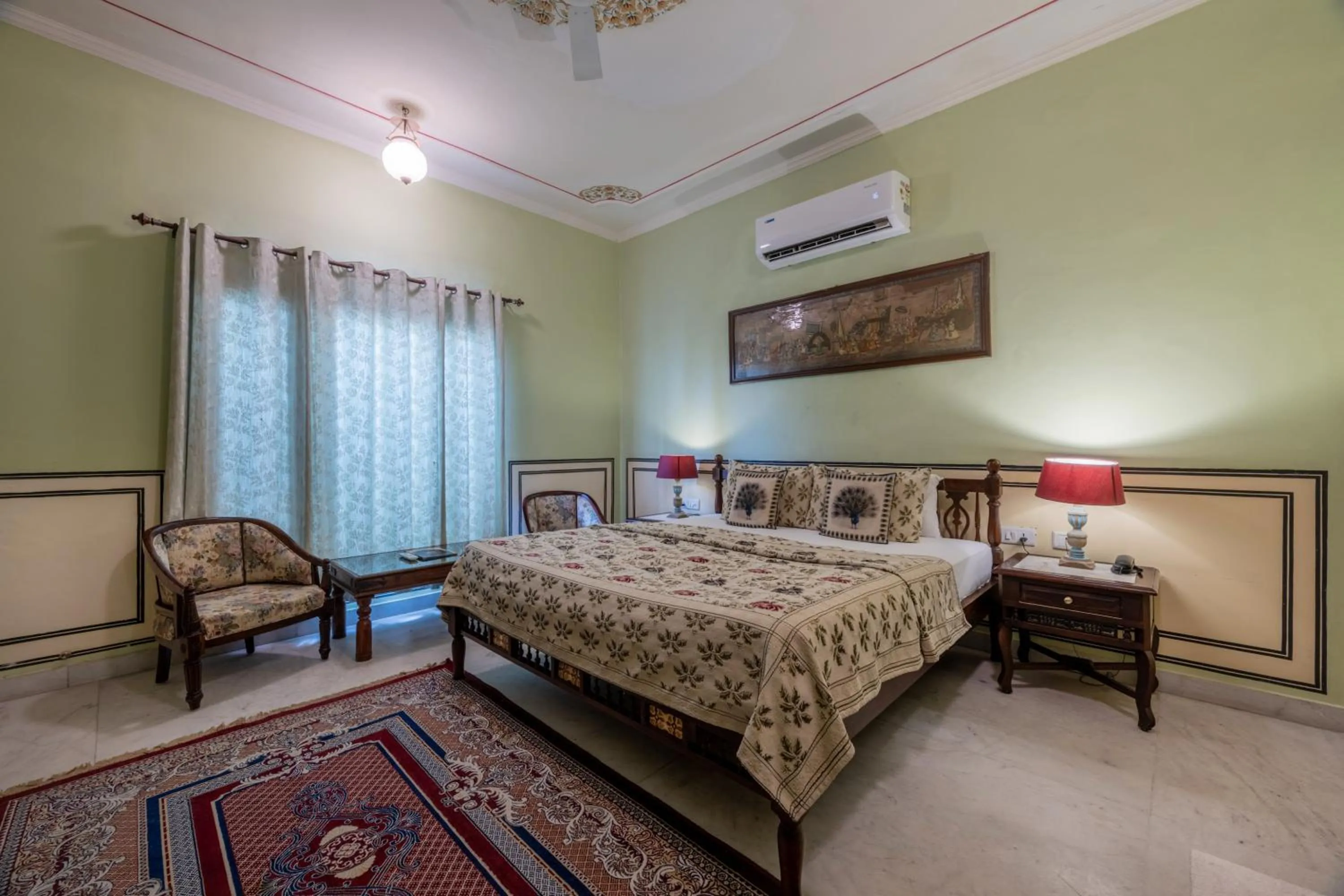 Bed in Rajasthan Palace - A Heritage Boutique Hotel in Jaipur