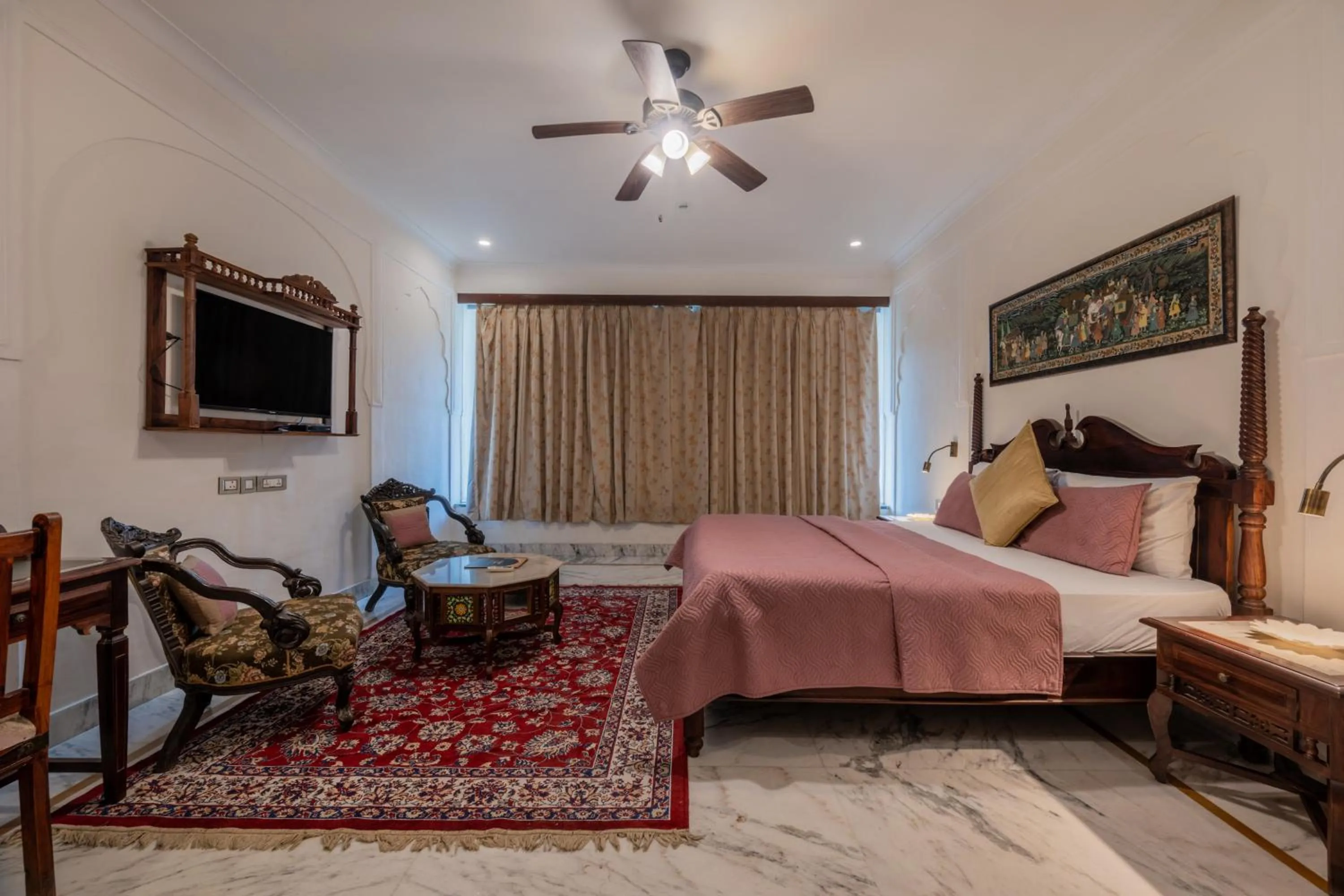 Bed in Rajasthan Palace - A Heritage Boutique Hotel in Jaipur