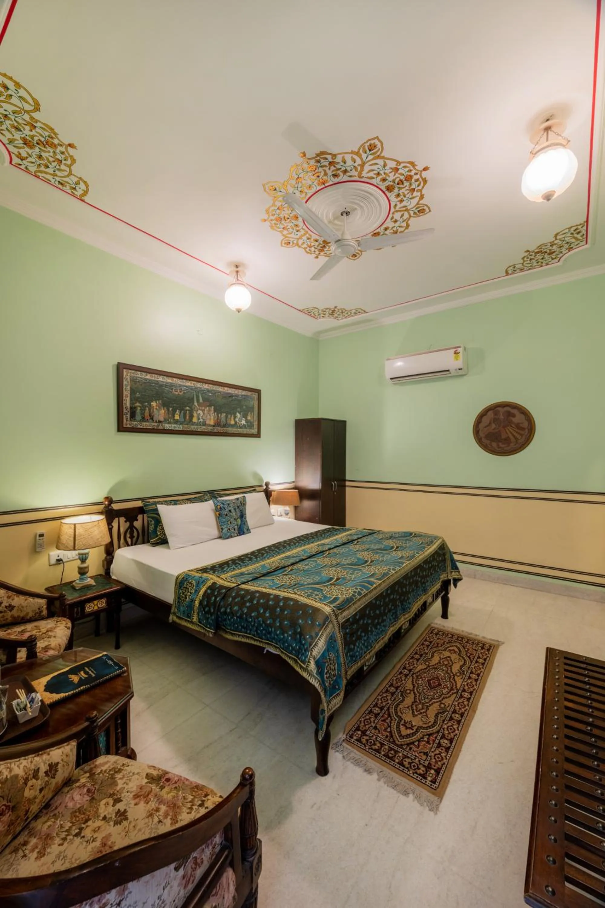 Bed in Rajasthan Palace - A Heritage Boutique Hotel in Jaipur