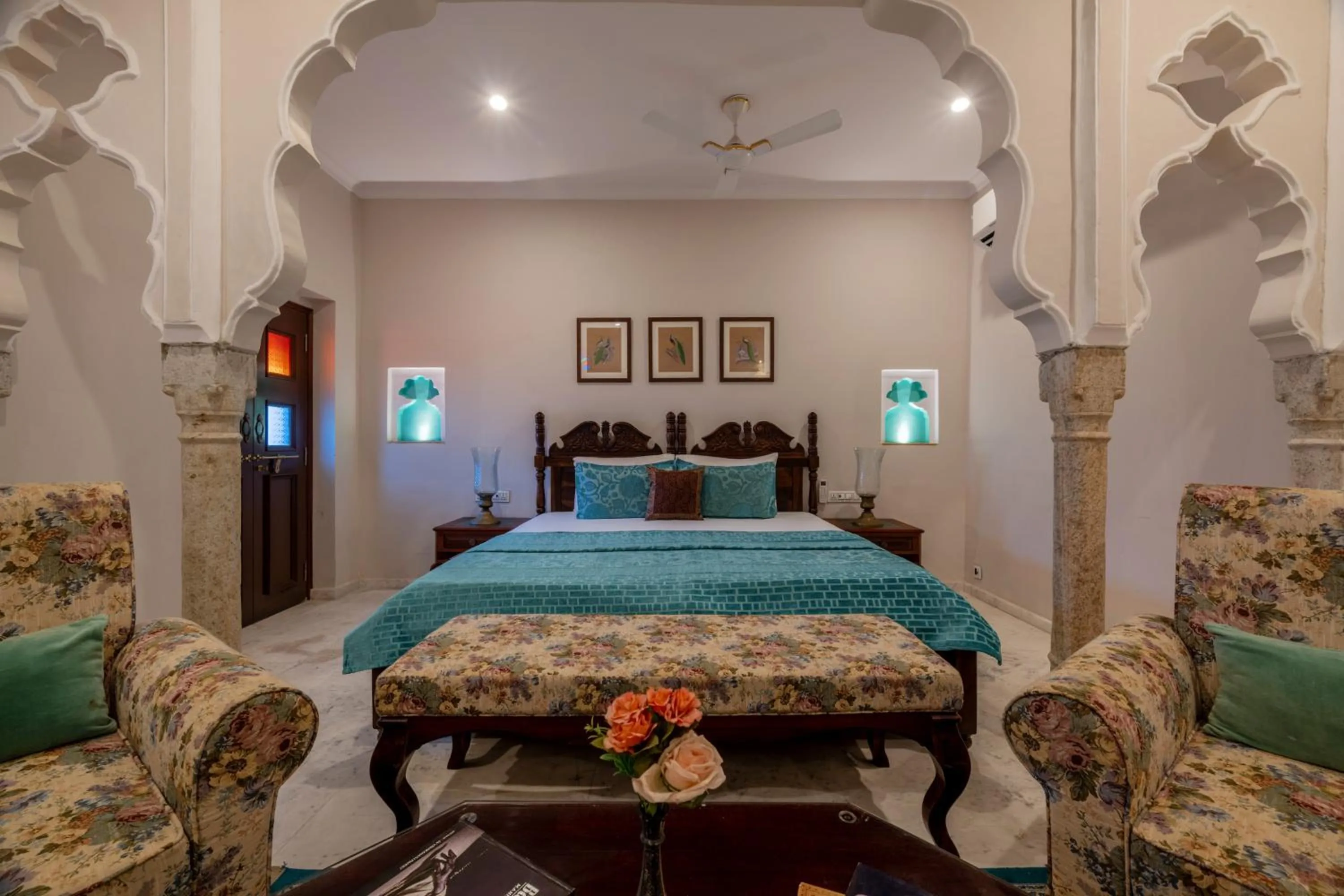 Bed in Rajasthan Palace - A Heritage Boutique Hotel in Jaipur