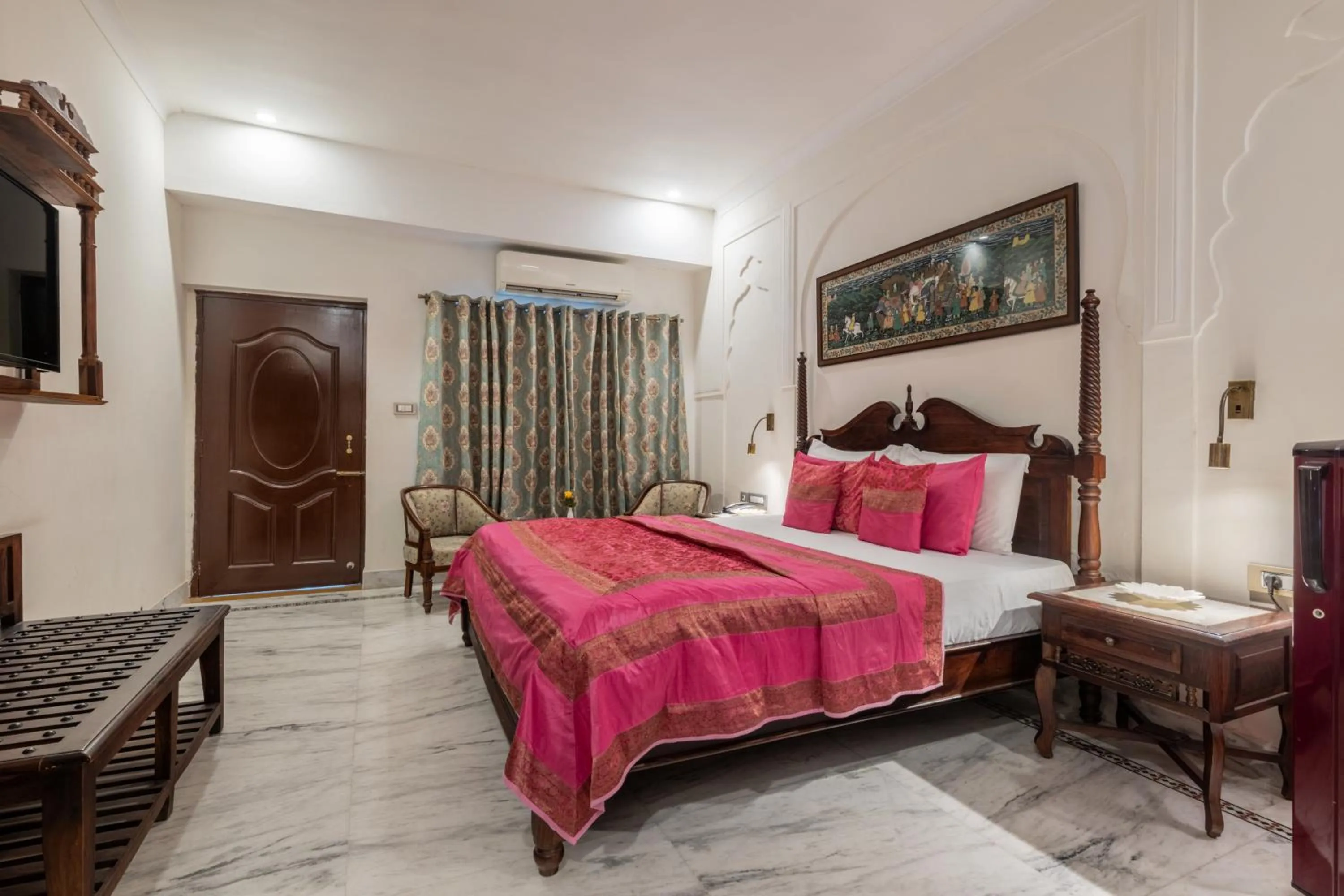 Bed in Rajasthan Palace - A Heritage Boutique Hotel in Jaipur