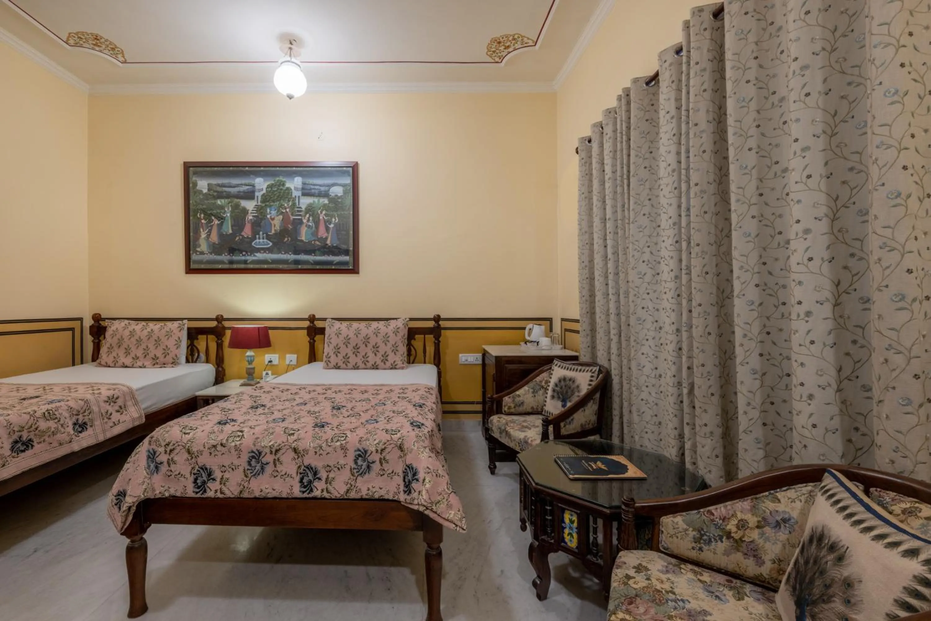 Bed in Rajasthan Palace - A Heritage Boutique Hotel in Jaipur