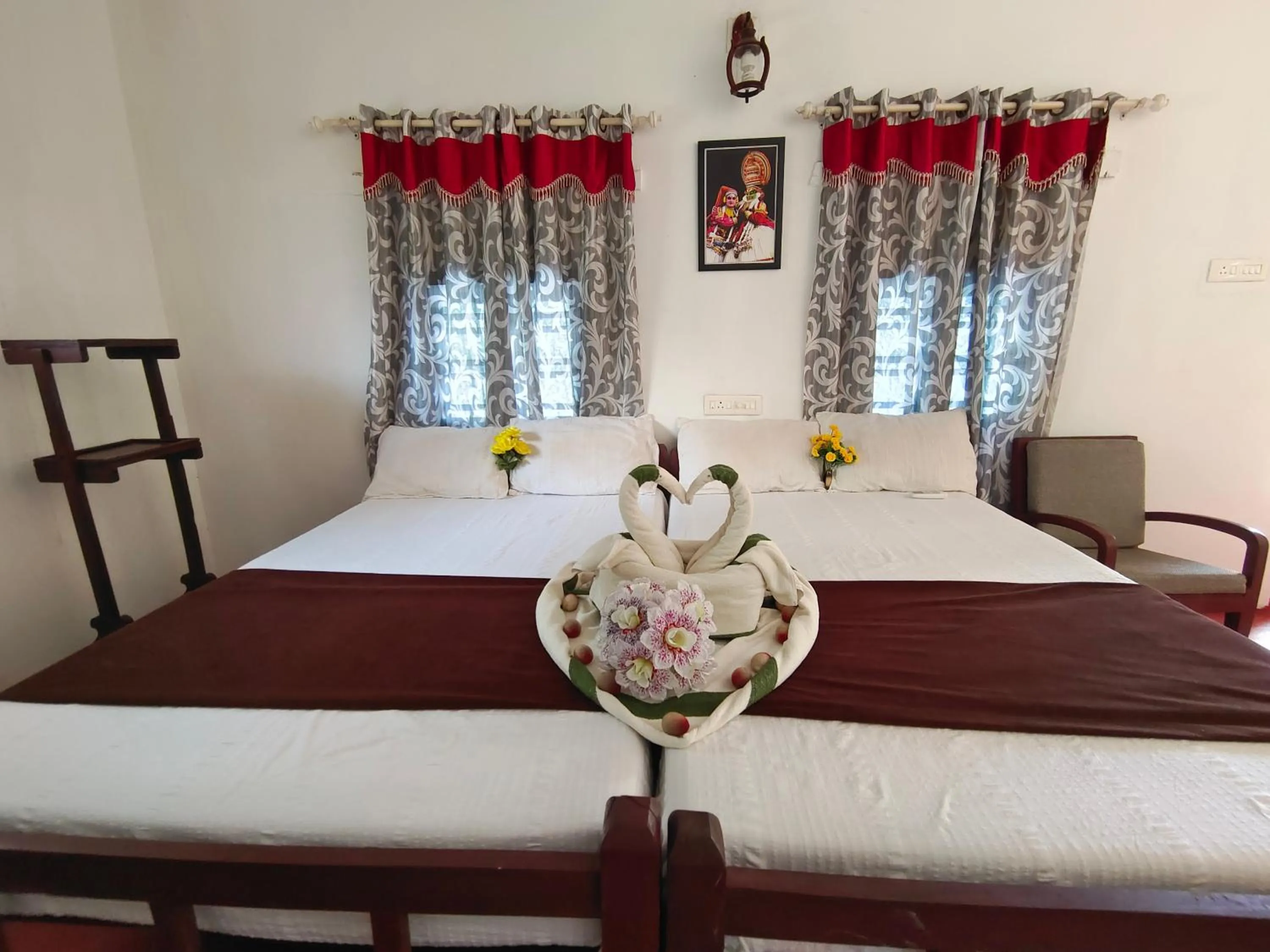 Bed in Achayans Homestay Mararikulam