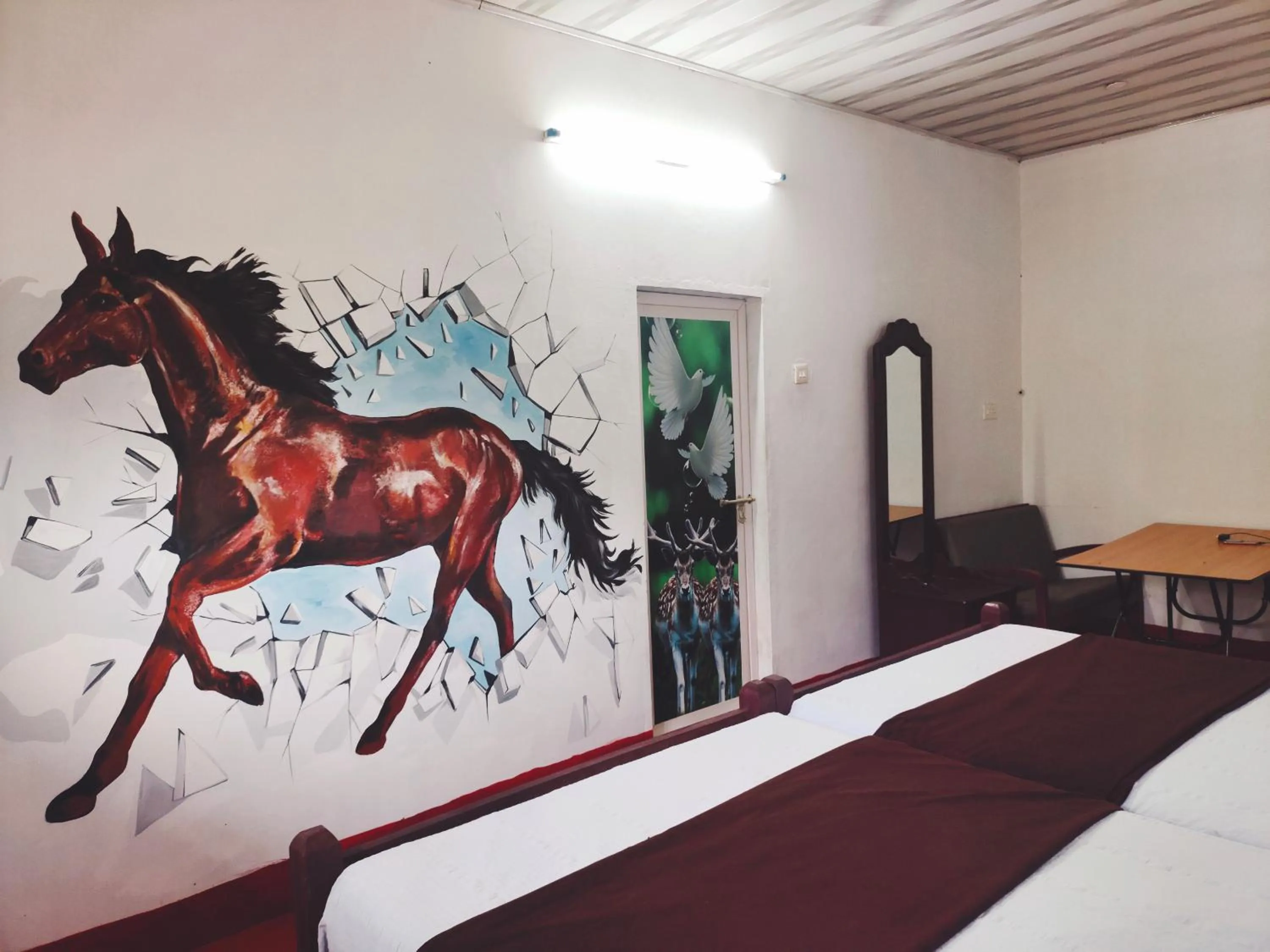 Bed in Achayans Homestay Mararikulam