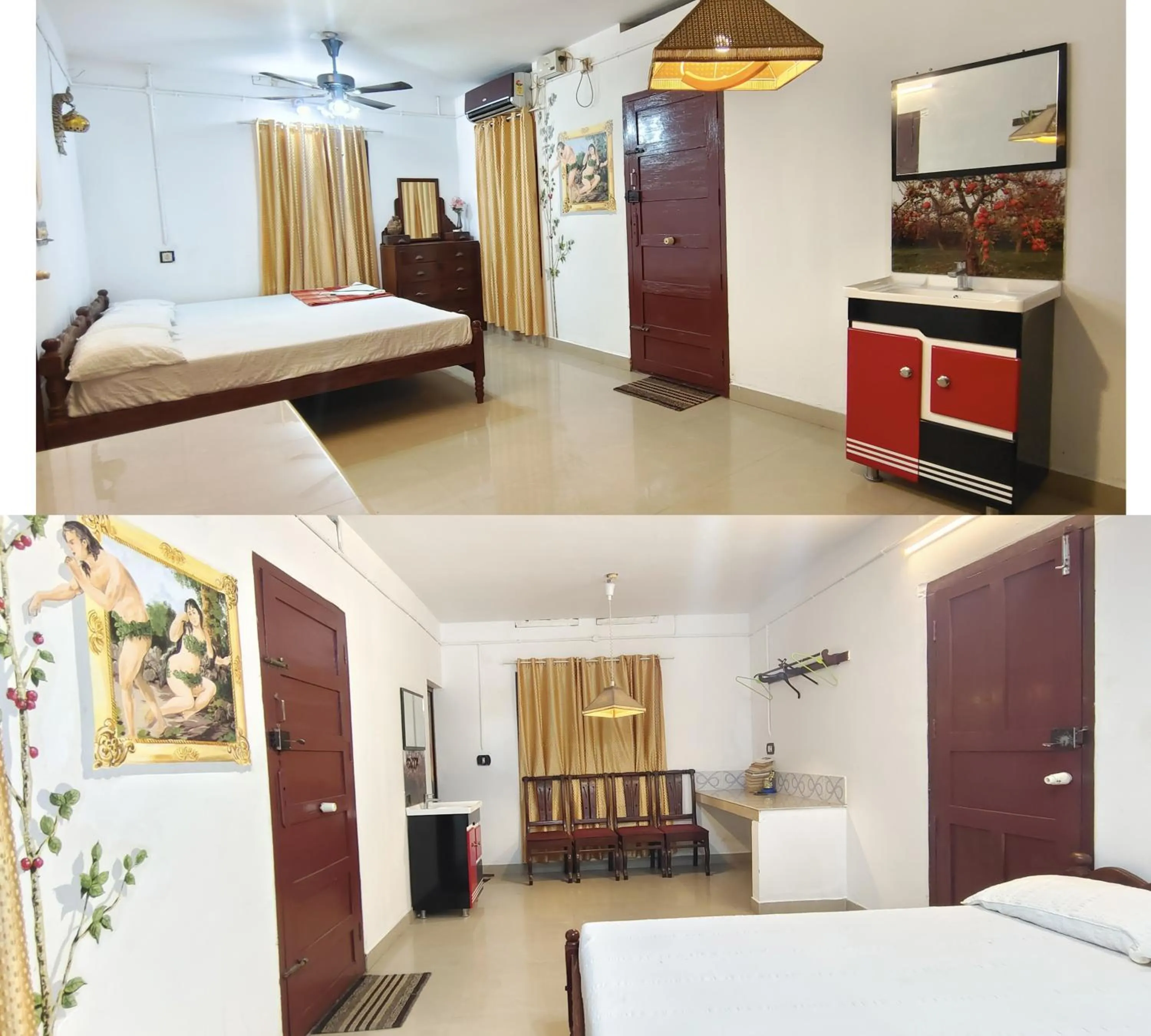 Bed in Achayans Homestay Mararikulam