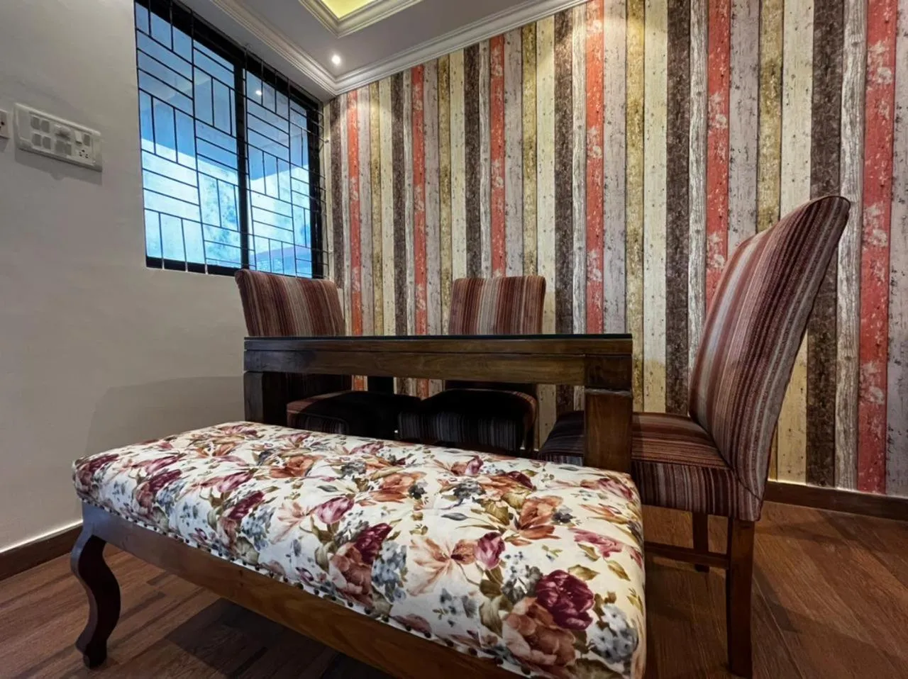 Dining area, Bed in Santa Monica Resort - Calangute