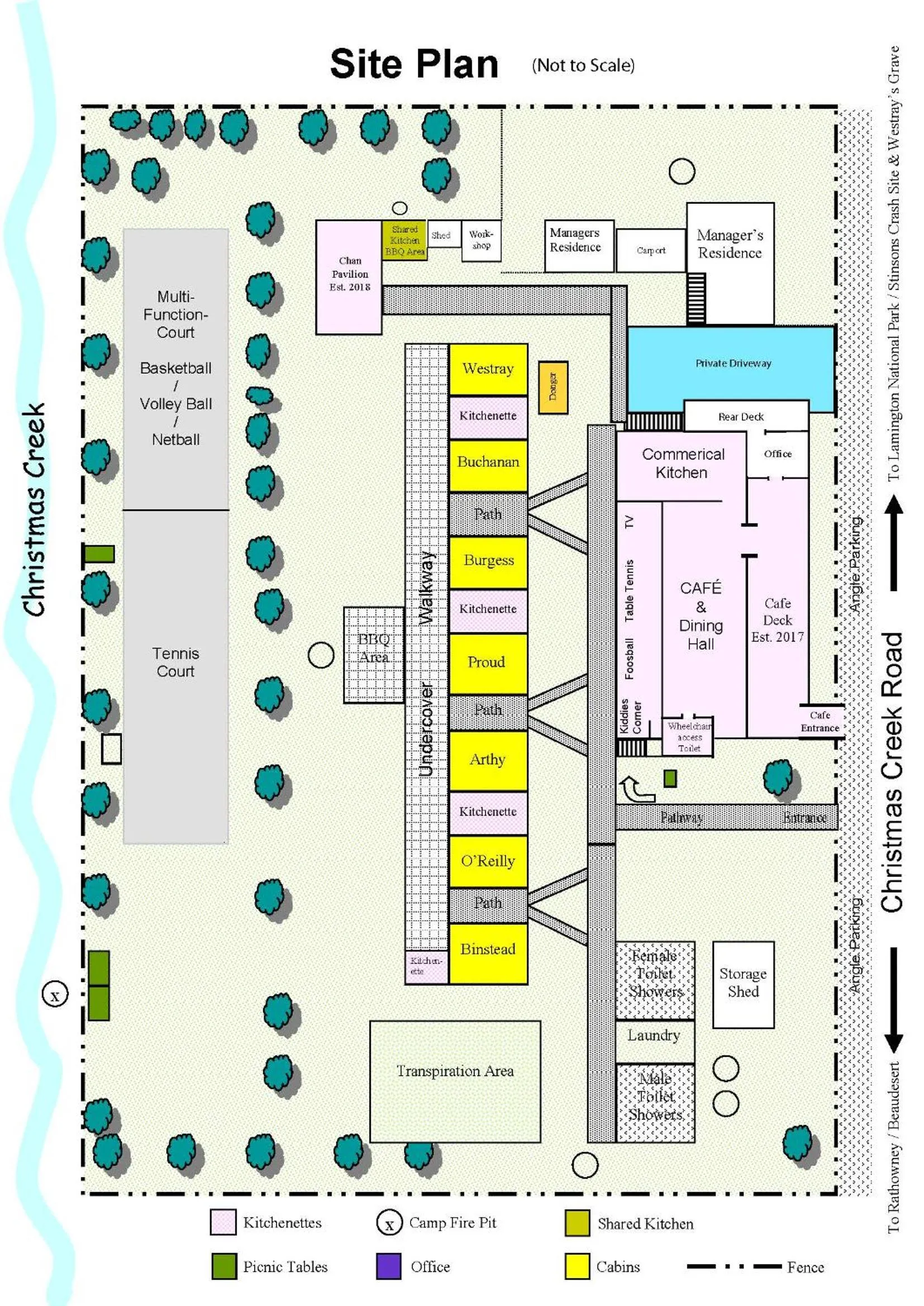 Bird's eye view in Christmas Creek Café & Cabins