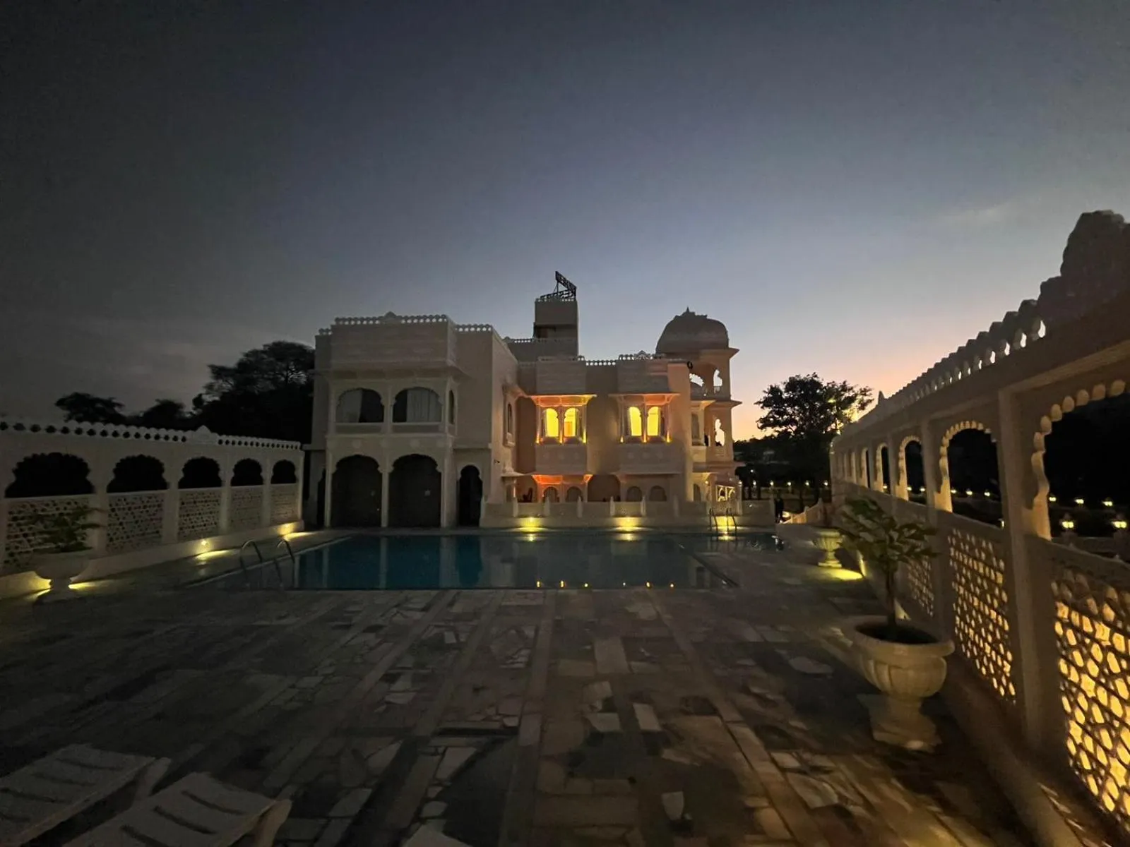 Swimming pool in The Kumbha Mahal Resort